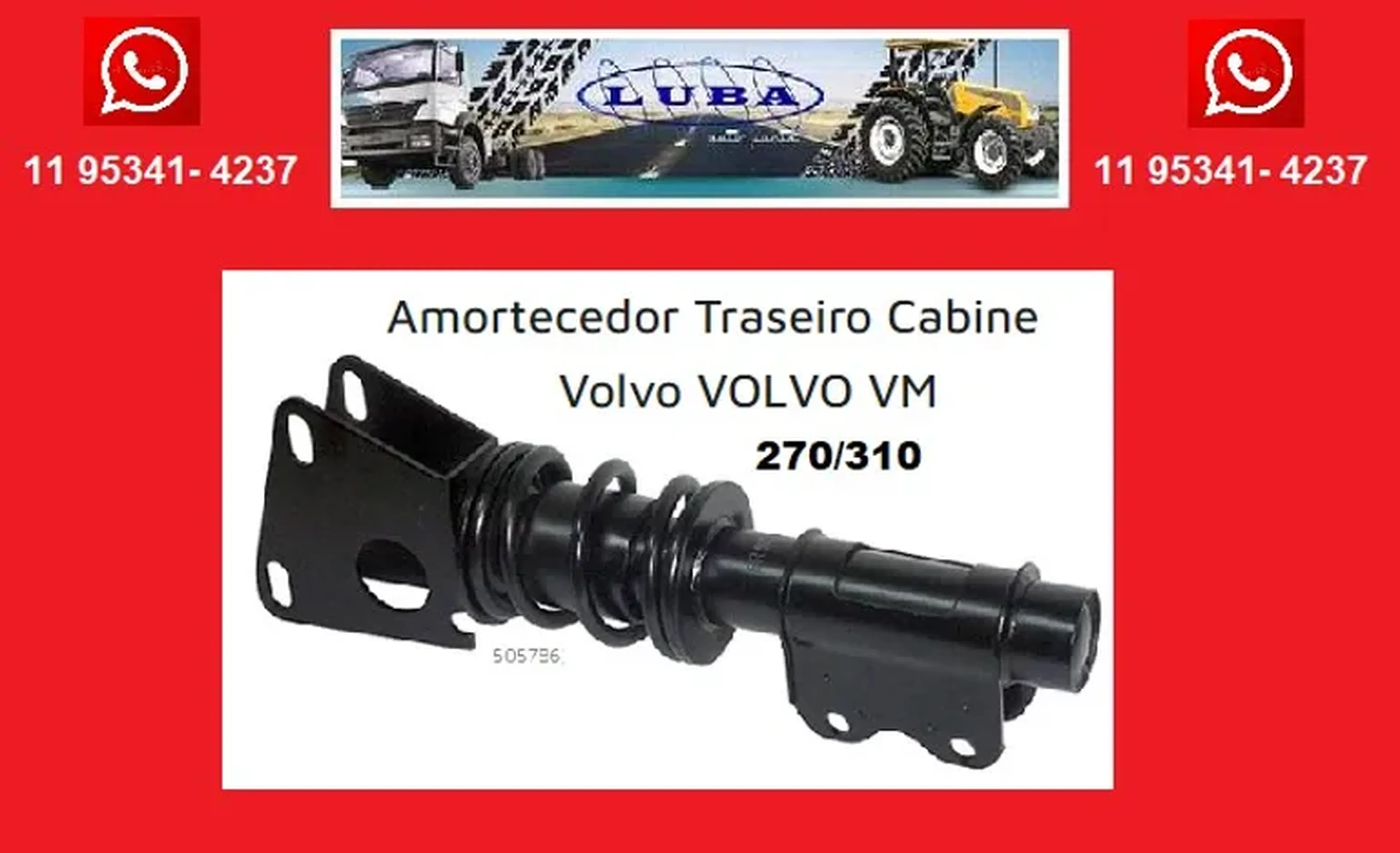 Amortecedor Traseiro Cabine Volvo VOLVO VM 270-310 imagem