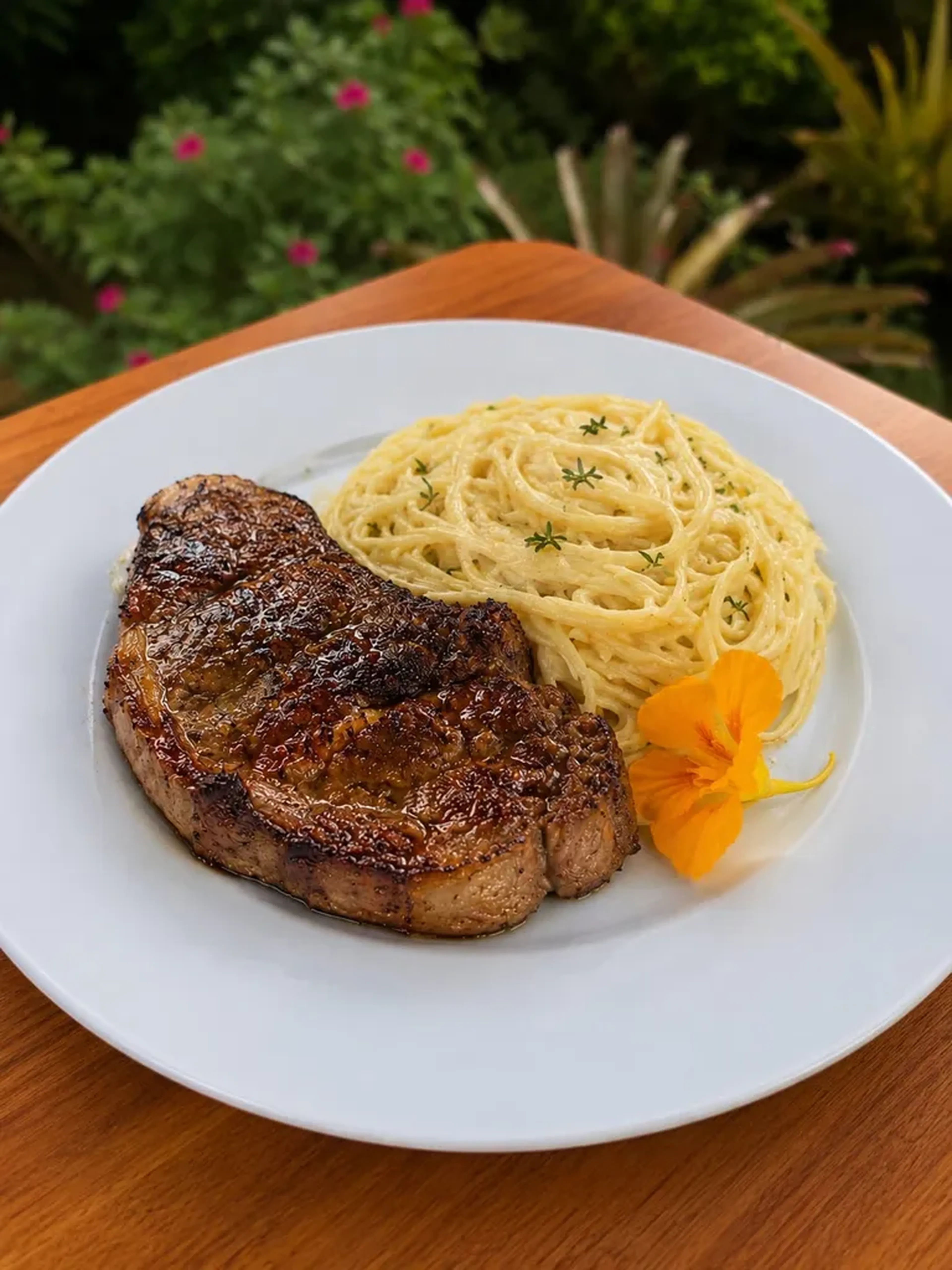 Contrafilé Grelhado ao Chimichurri com Tagliolini Artesanal imagem