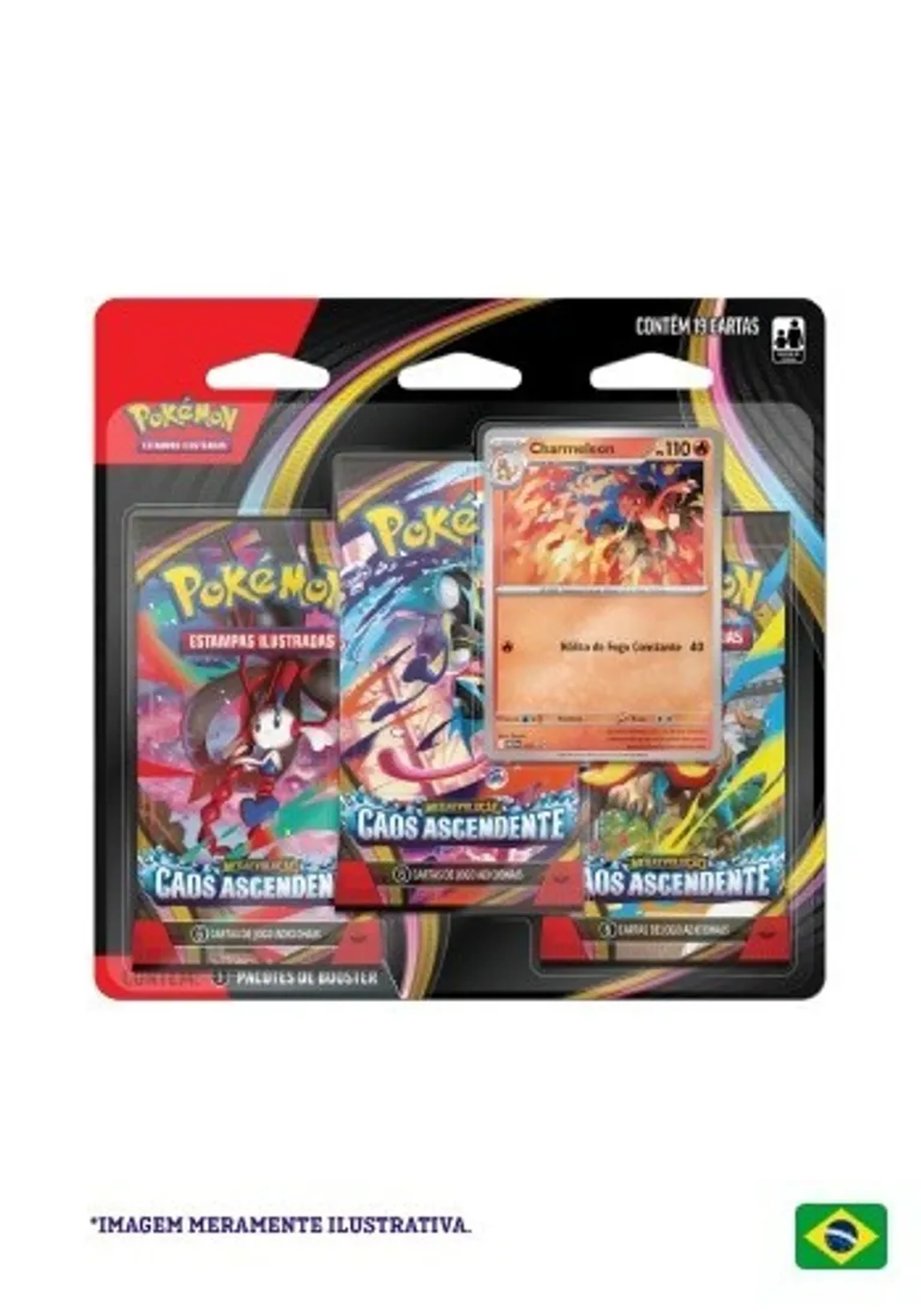 Blister Triplo Megaevolução 4 - Caos Ascendente - Charmeleon imagem