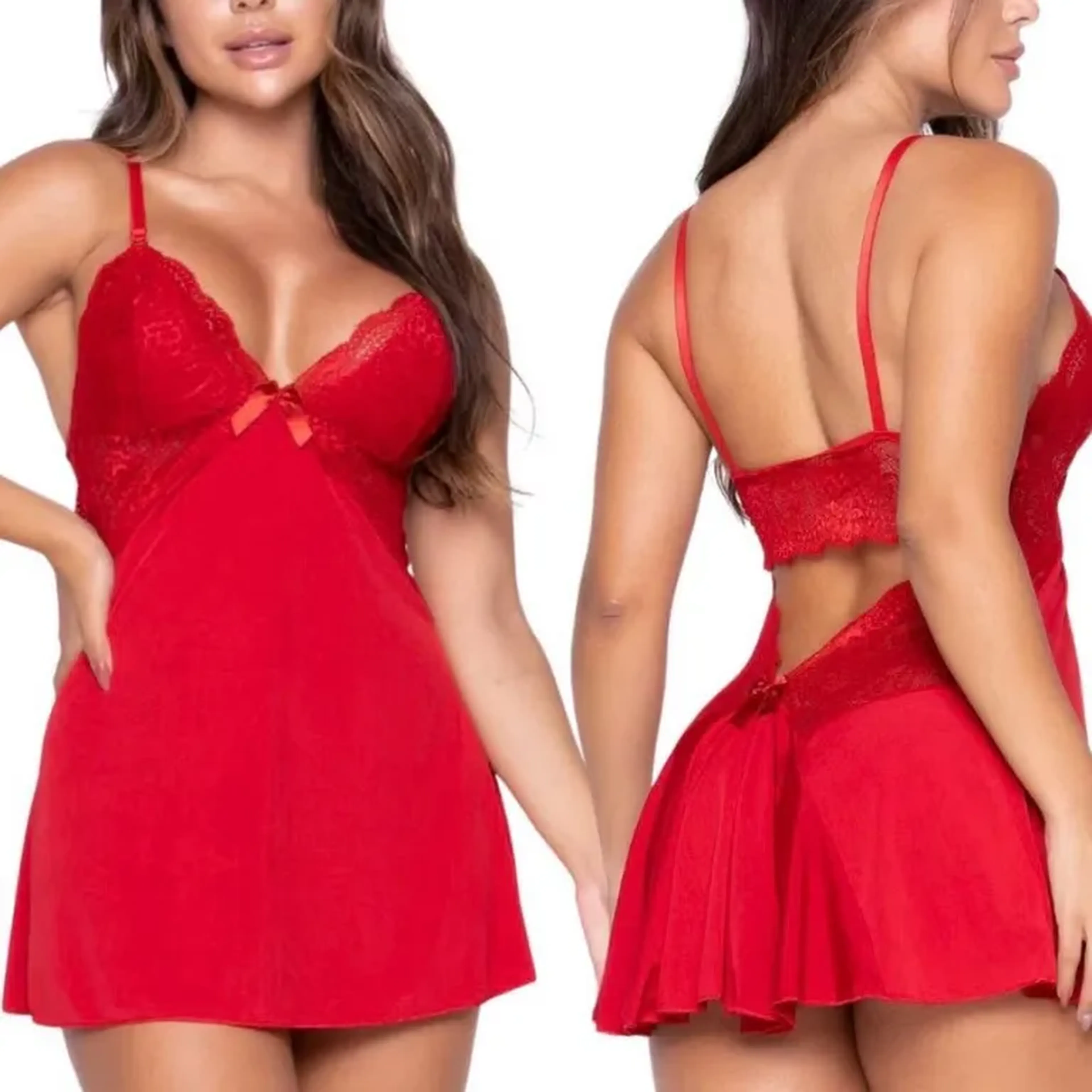 Camisola sexy com calcinha regulável imagem