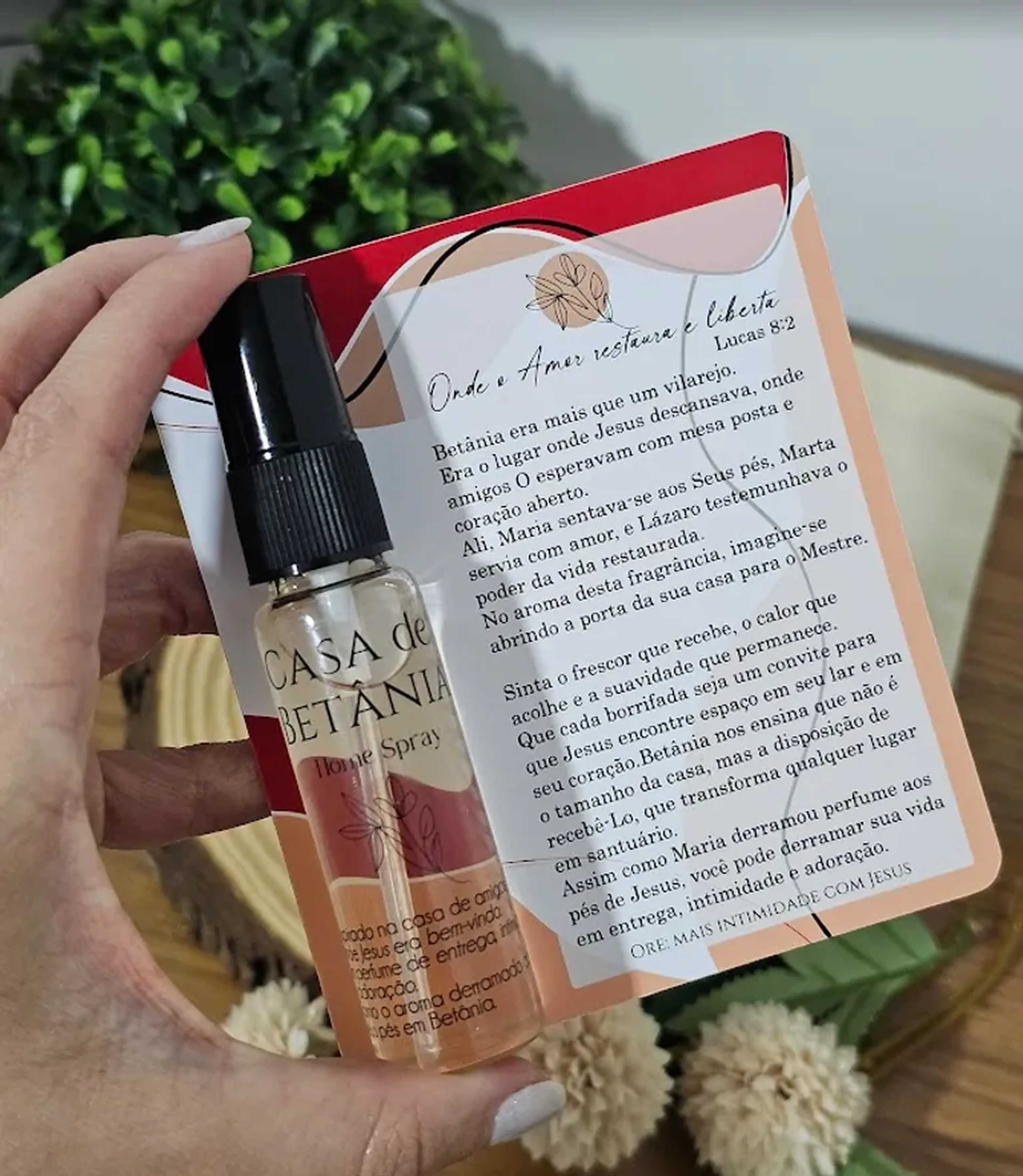 MIni home spray Casa de Betânia embalagem simples imagem