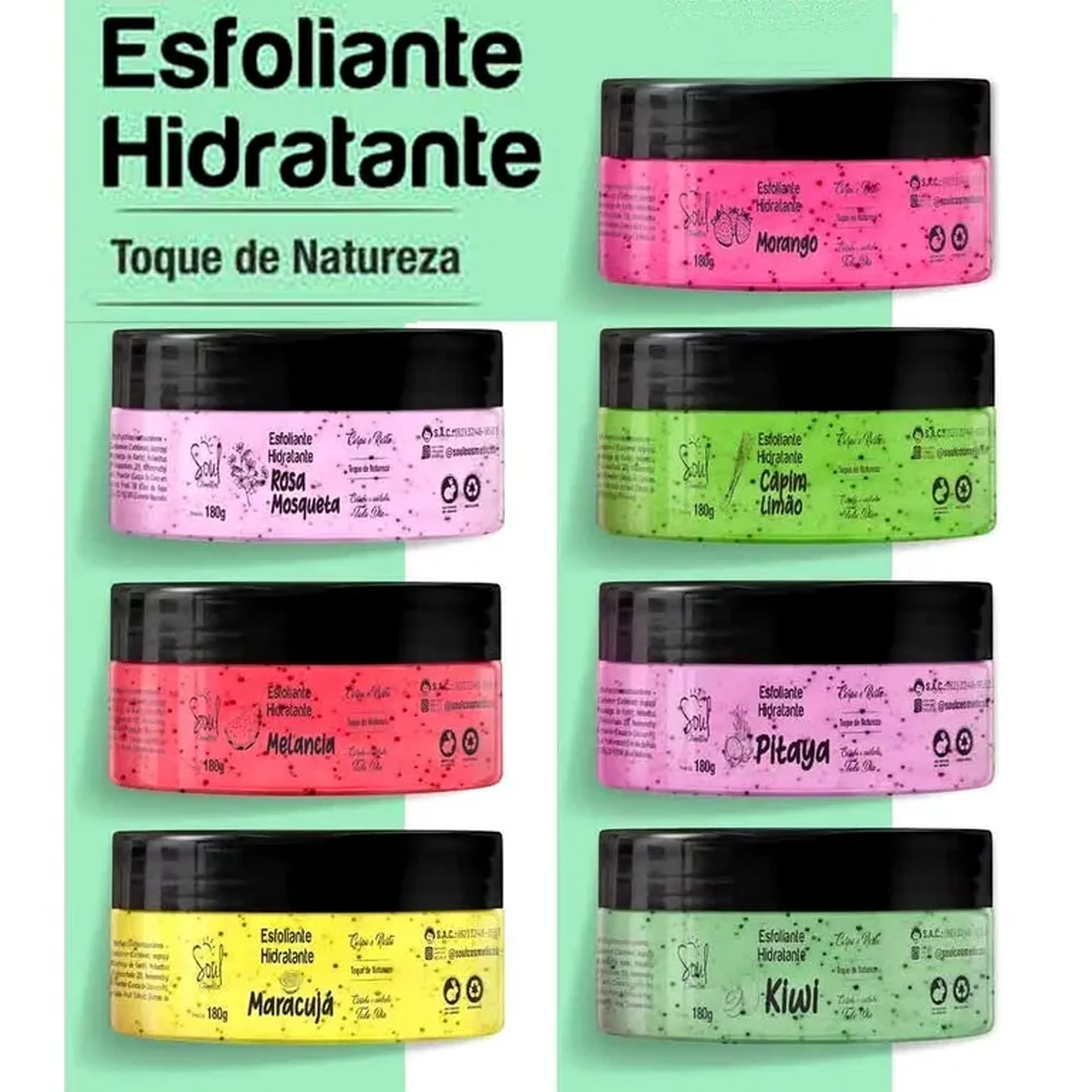 Hidratante Esfoliante vários tipos. imagem