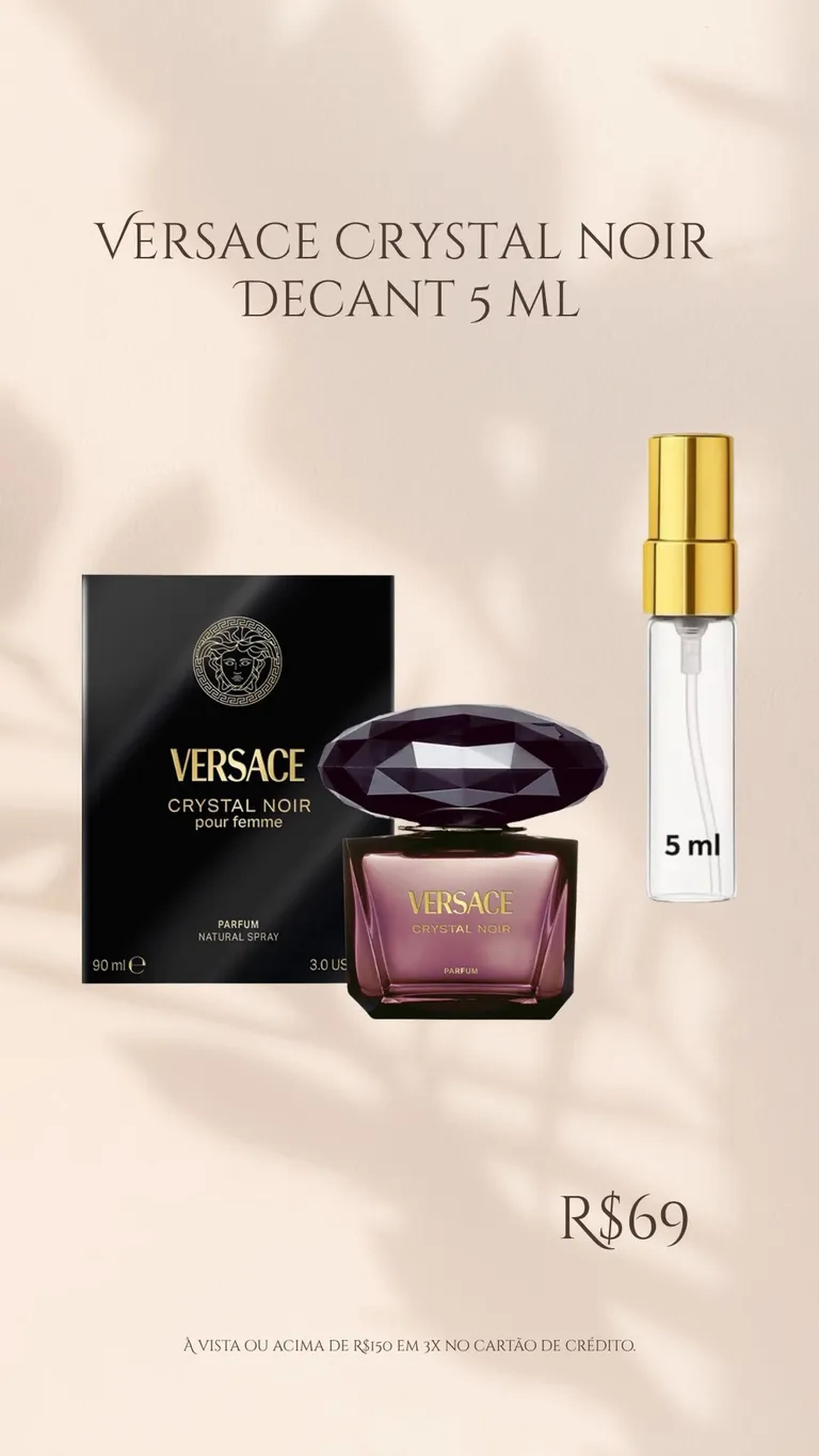 Perfume Versace Crystal Noir Decant 5ml imagem
