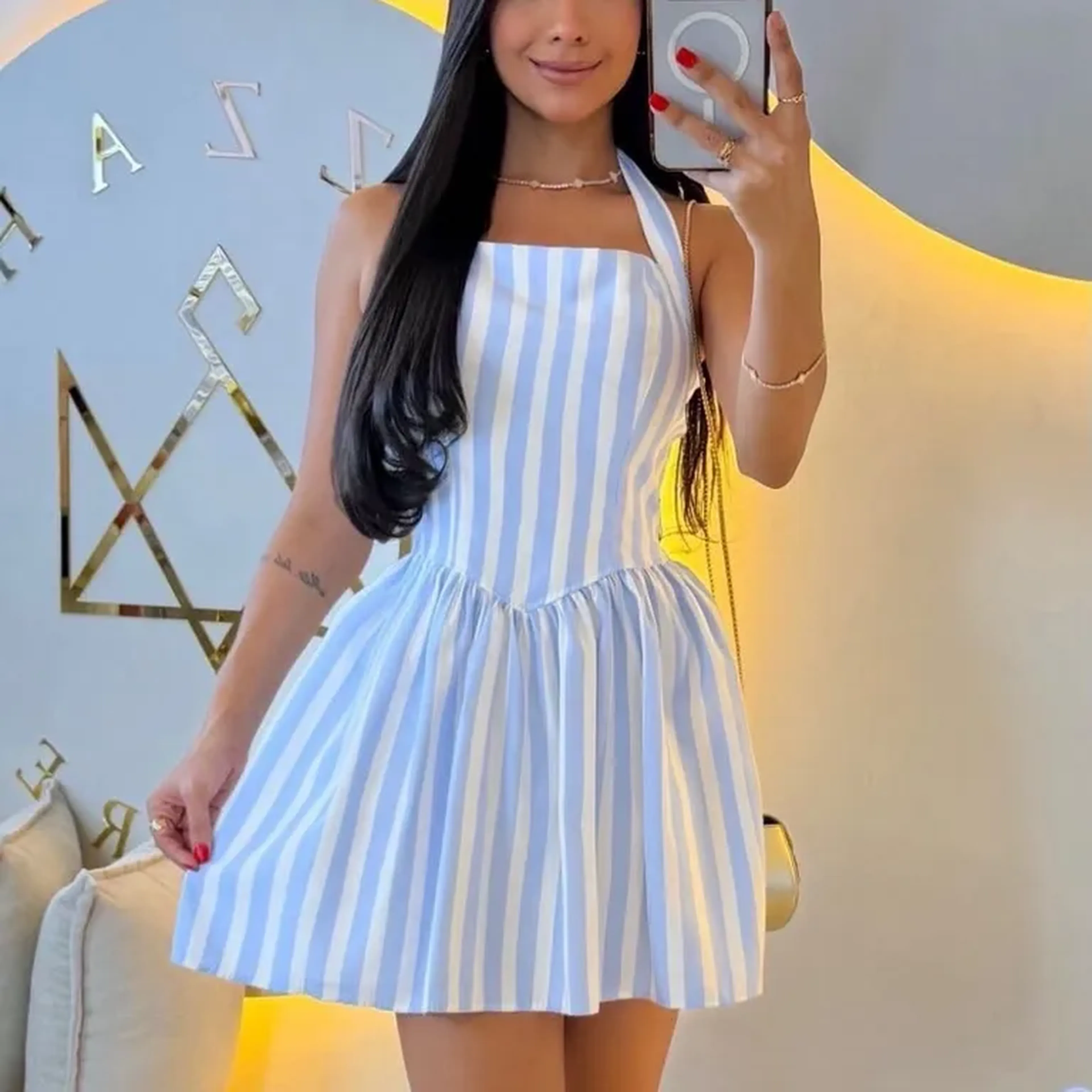 vestido santorini Júlia imagem