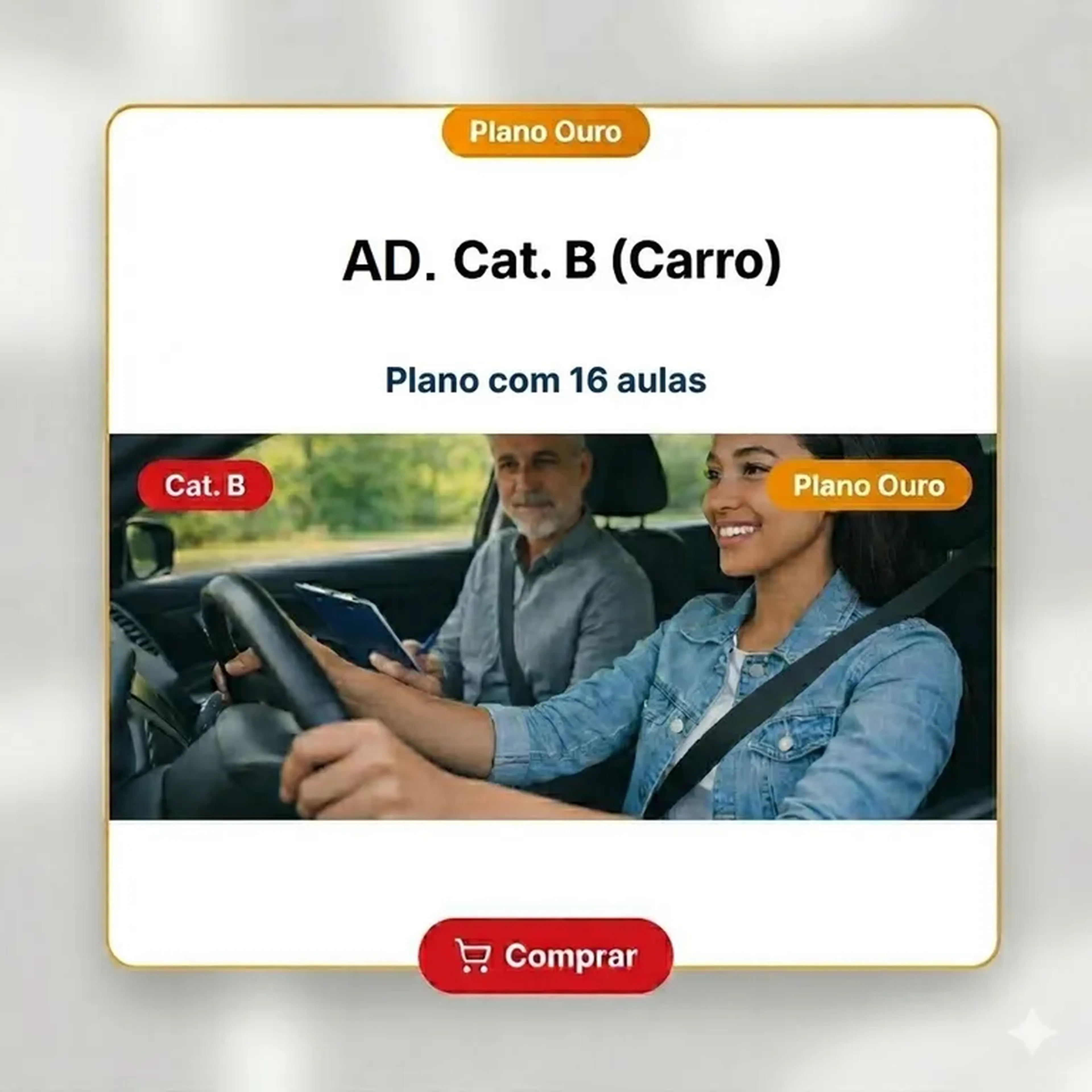 AD CAT – B PLANO OURO – CARRO 16 AULAS! imagem