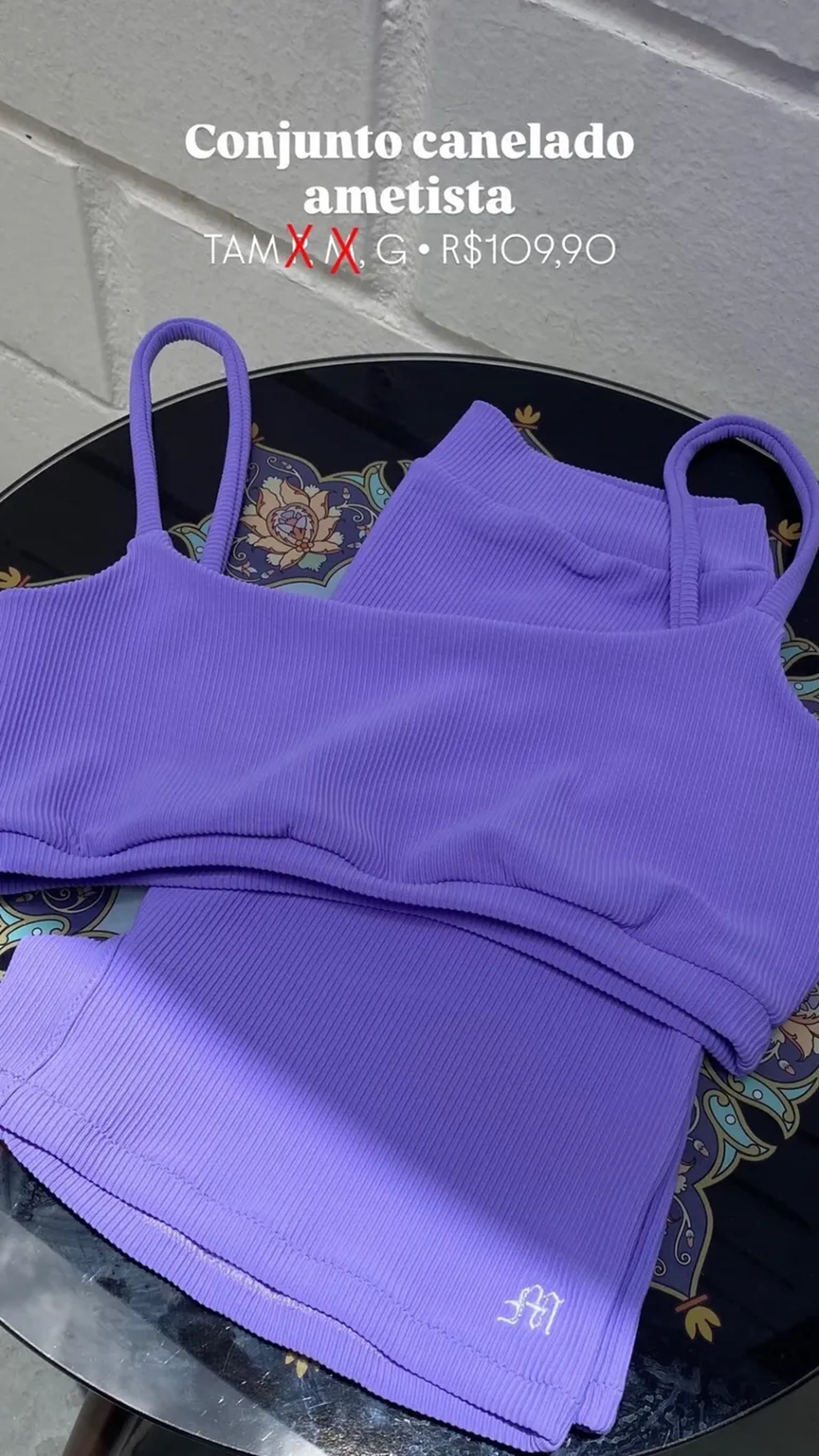 Conjunto canelado ametista imagem