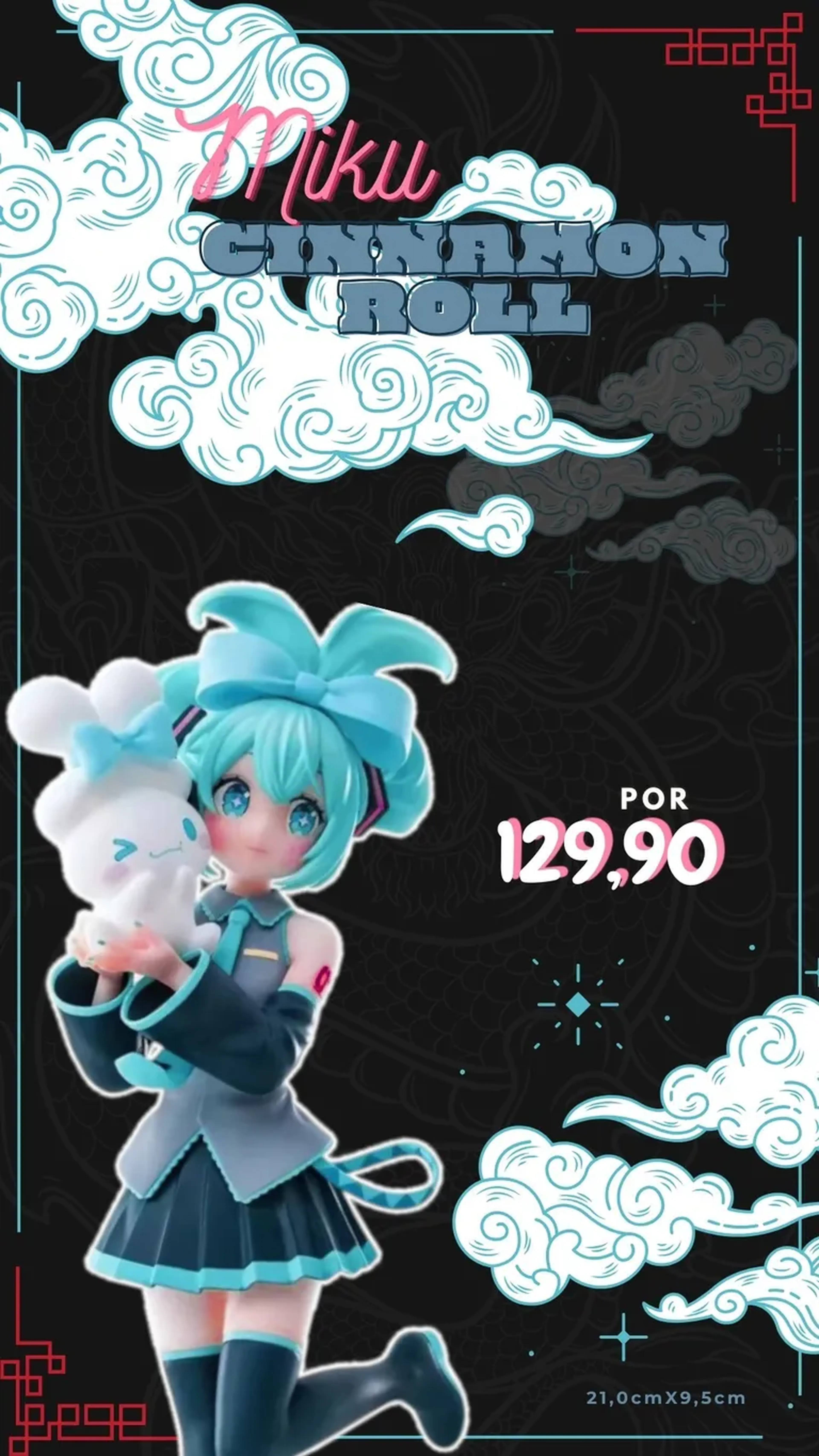 Hatsune Miku Cinnamonroll 💙 imagem