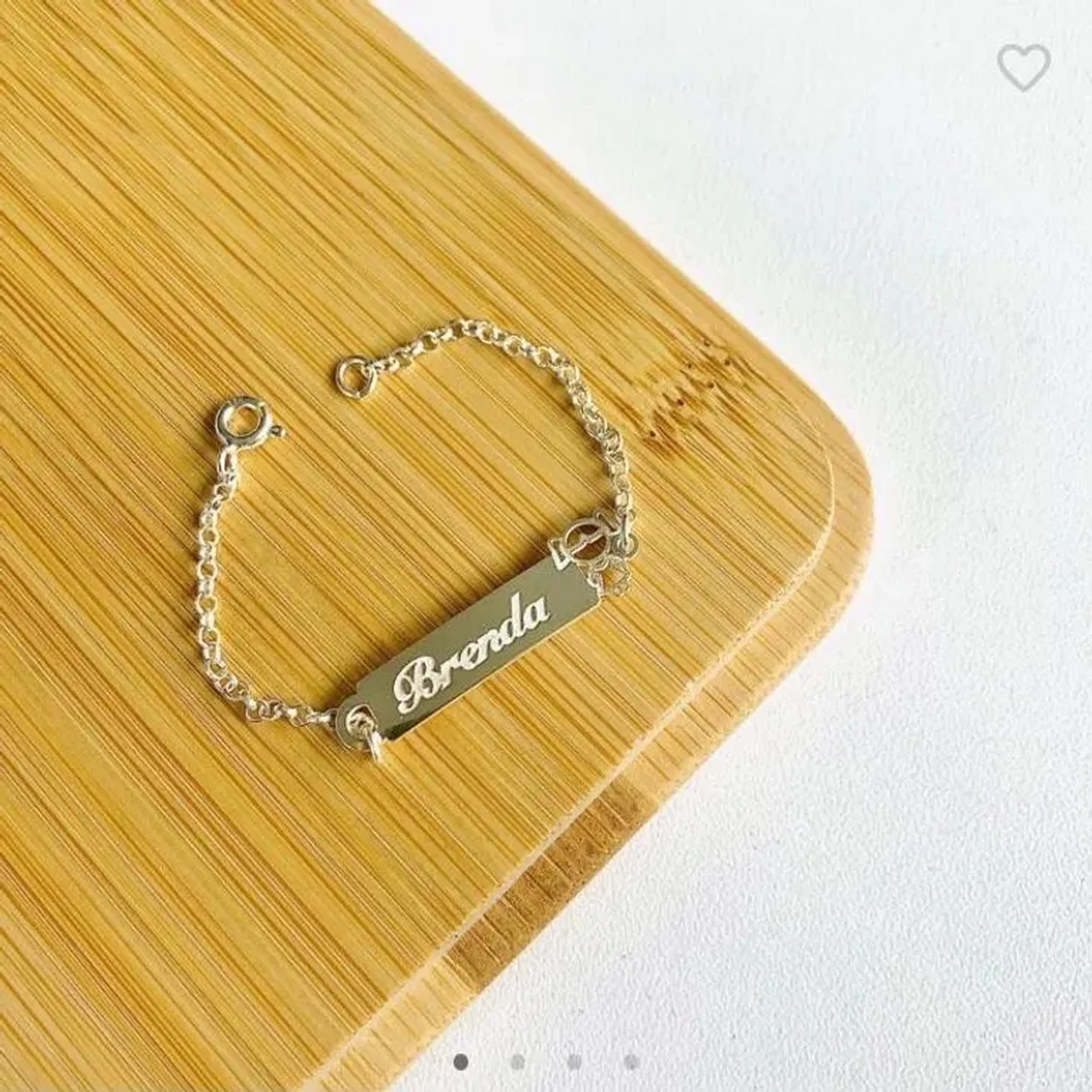 Pulseira Infantil Chapa Personalizada (menina) imagem