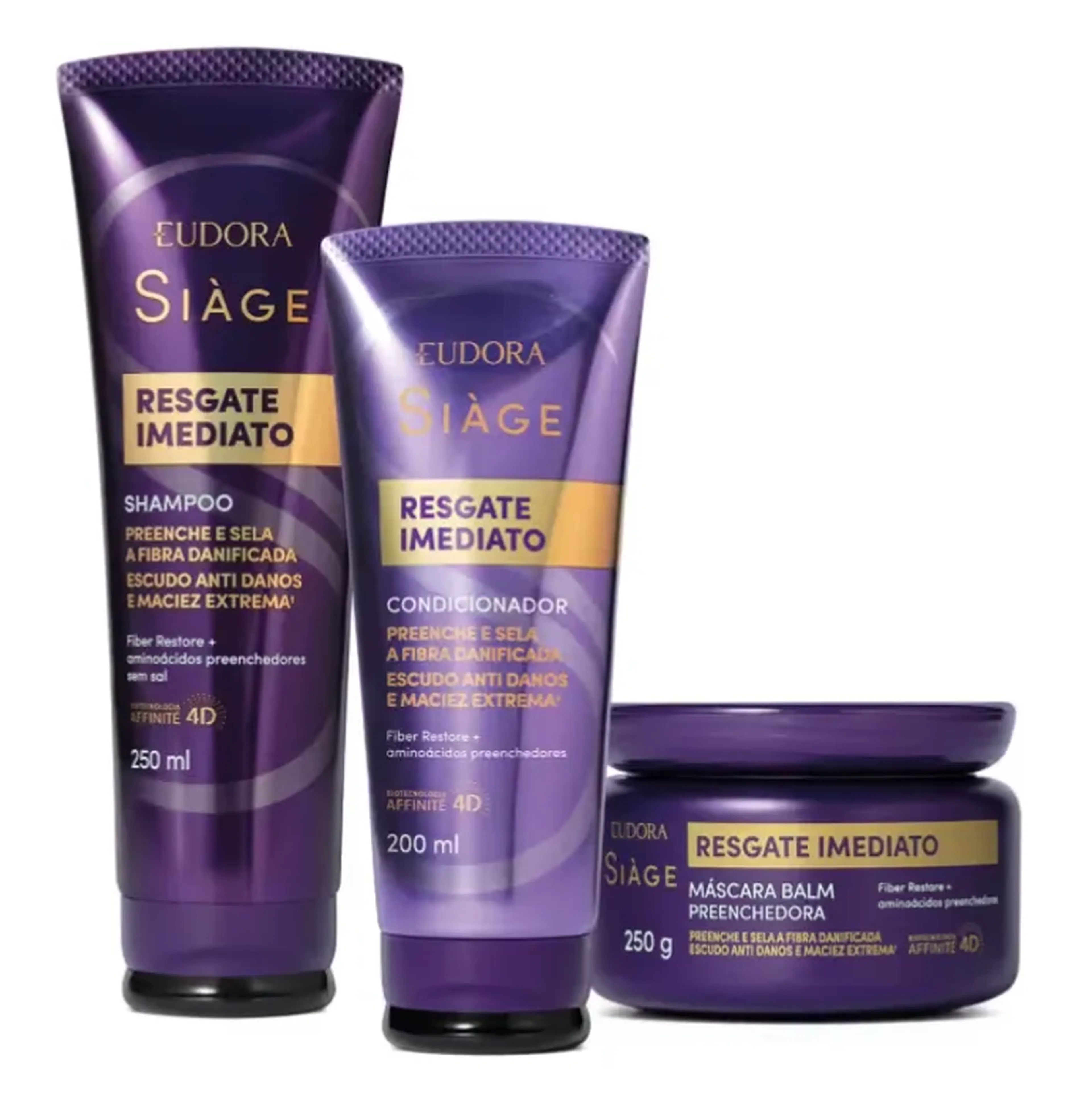 Kit Shampoo e Condicionador Siáge Resgate Imediato 450 ml imagem