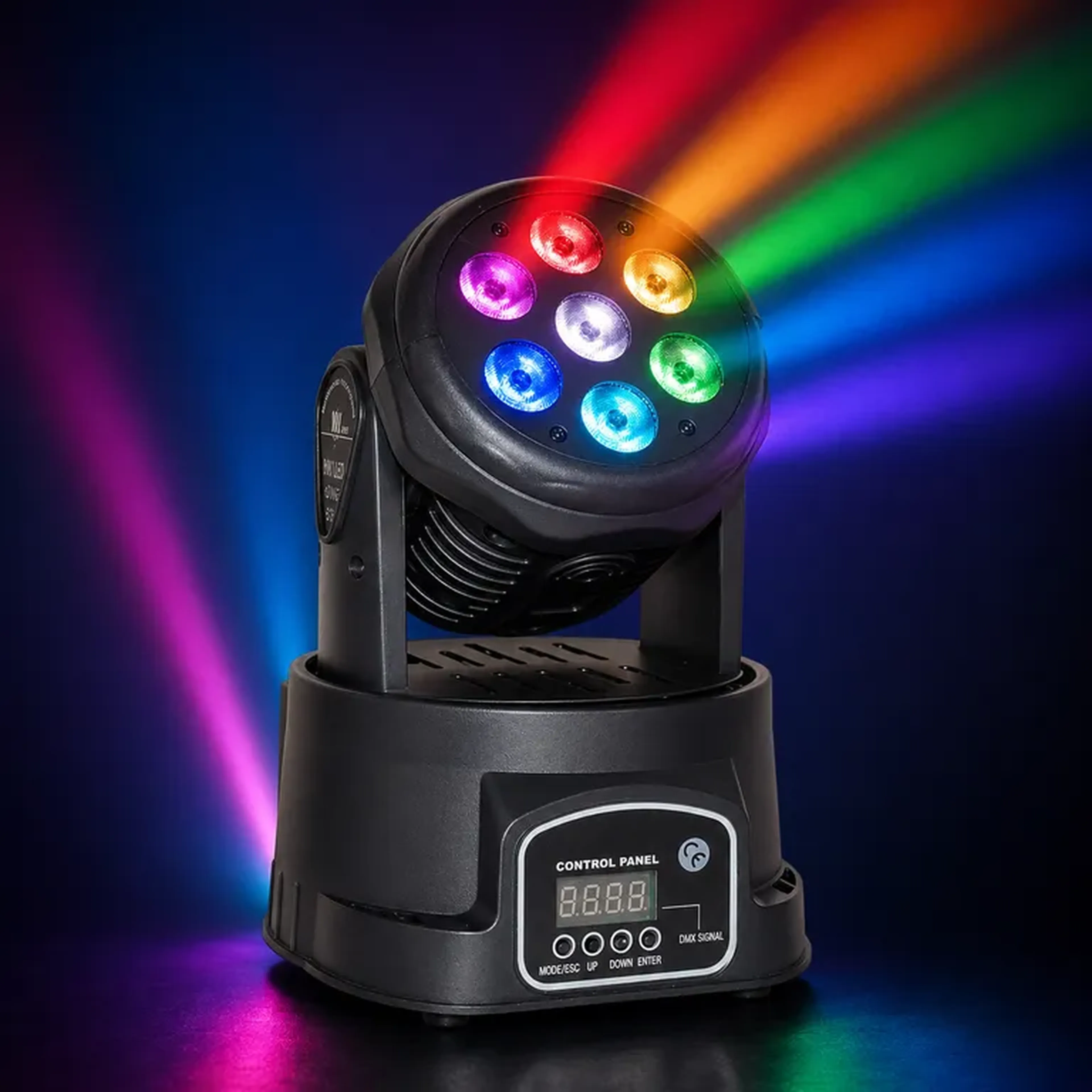Moving Head LED 7D 7x12W RGBW DMX Dj Festa Balada imagem