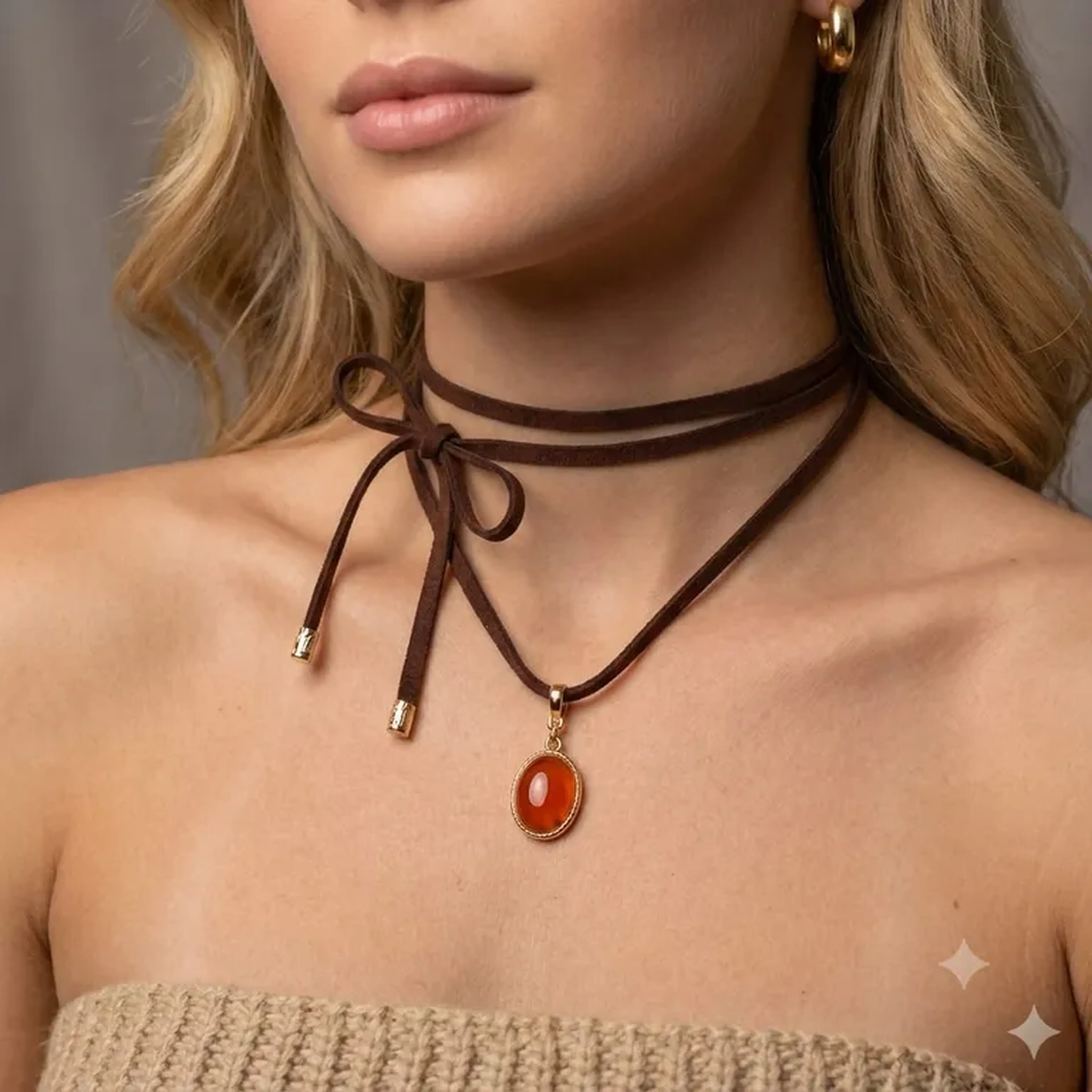 Choker Pingente Âmbar imagem