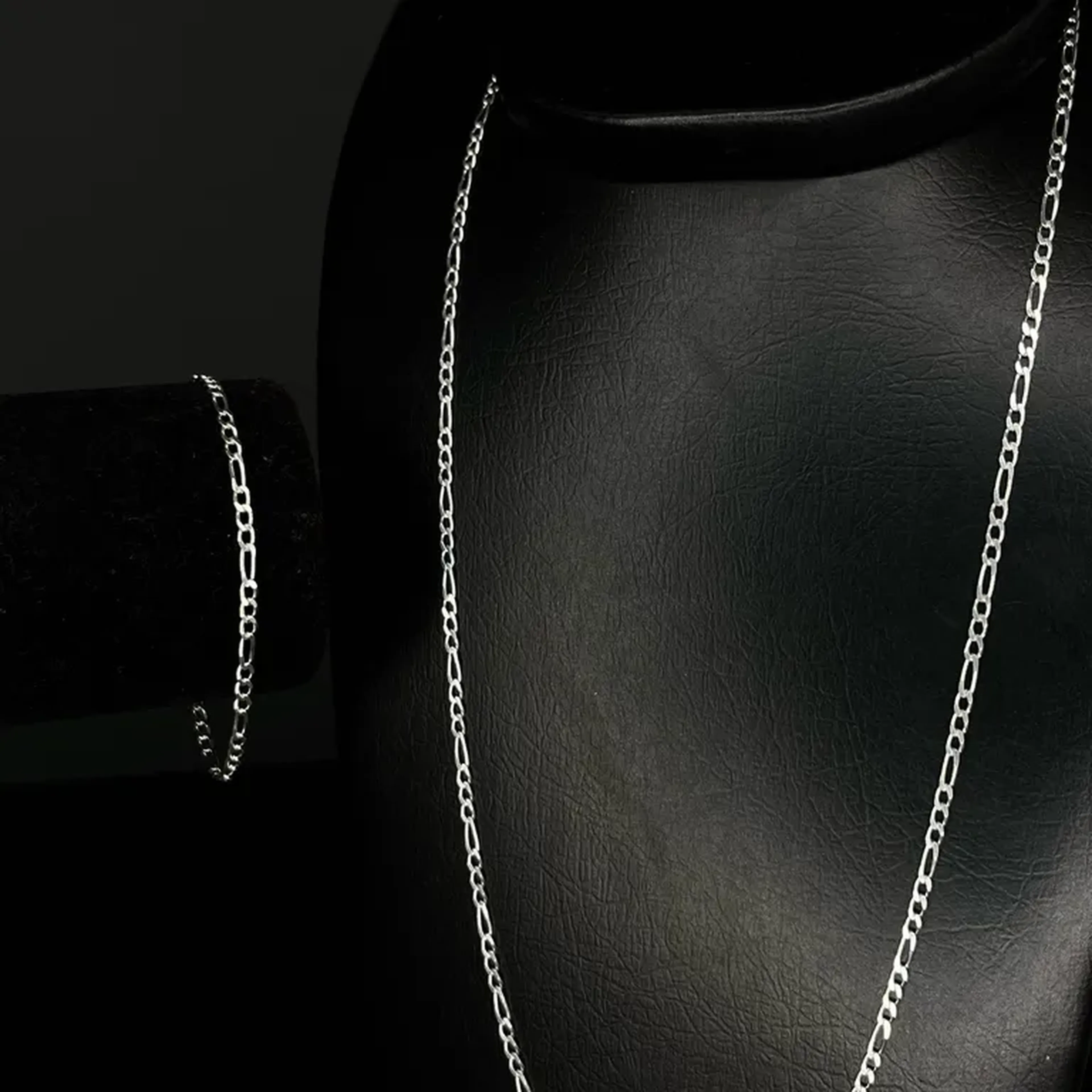 Corrente + Pulseira Fígaro - 2.5 milímetros imagem