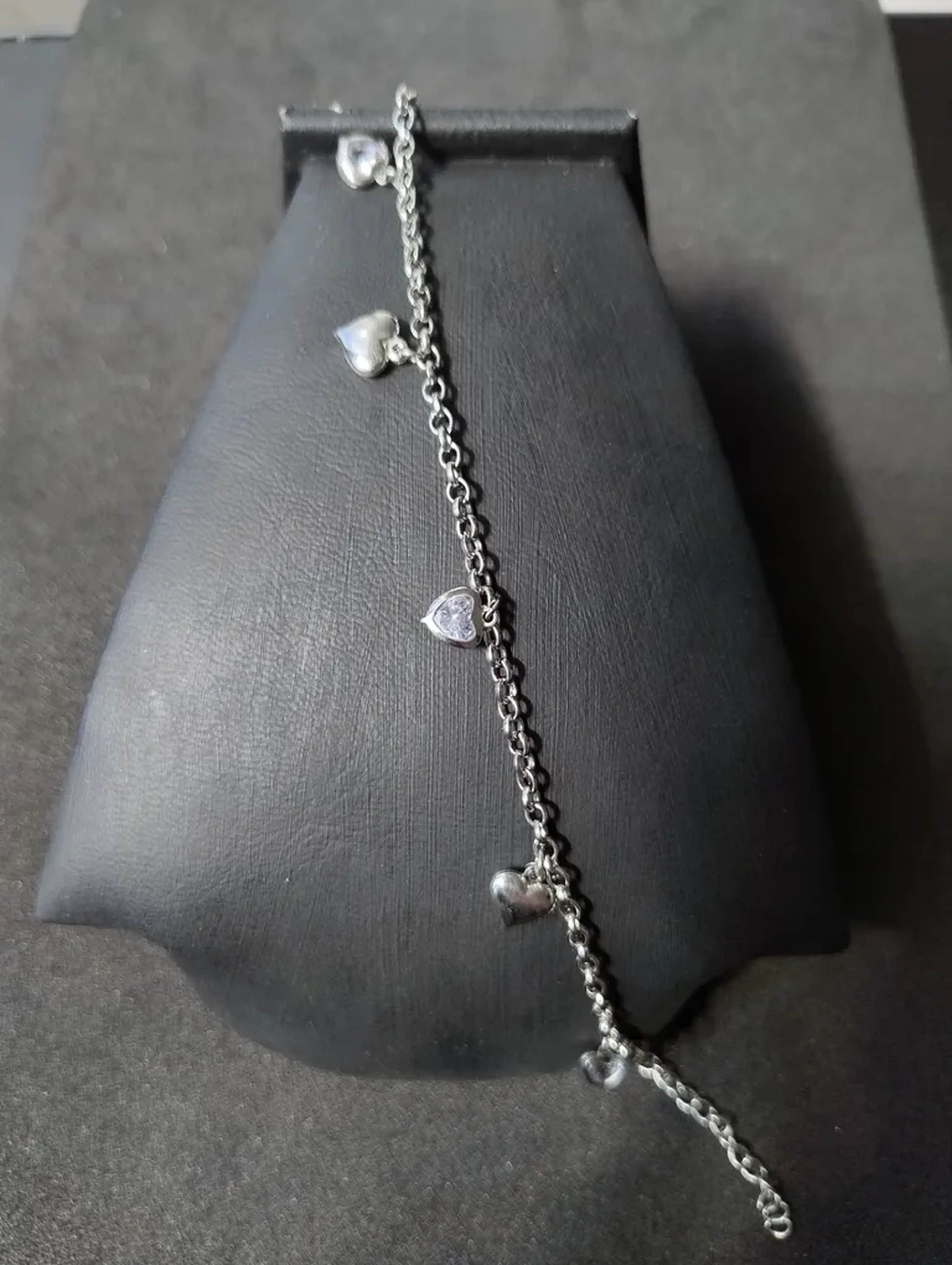 Pulseira coração cravejado imagem