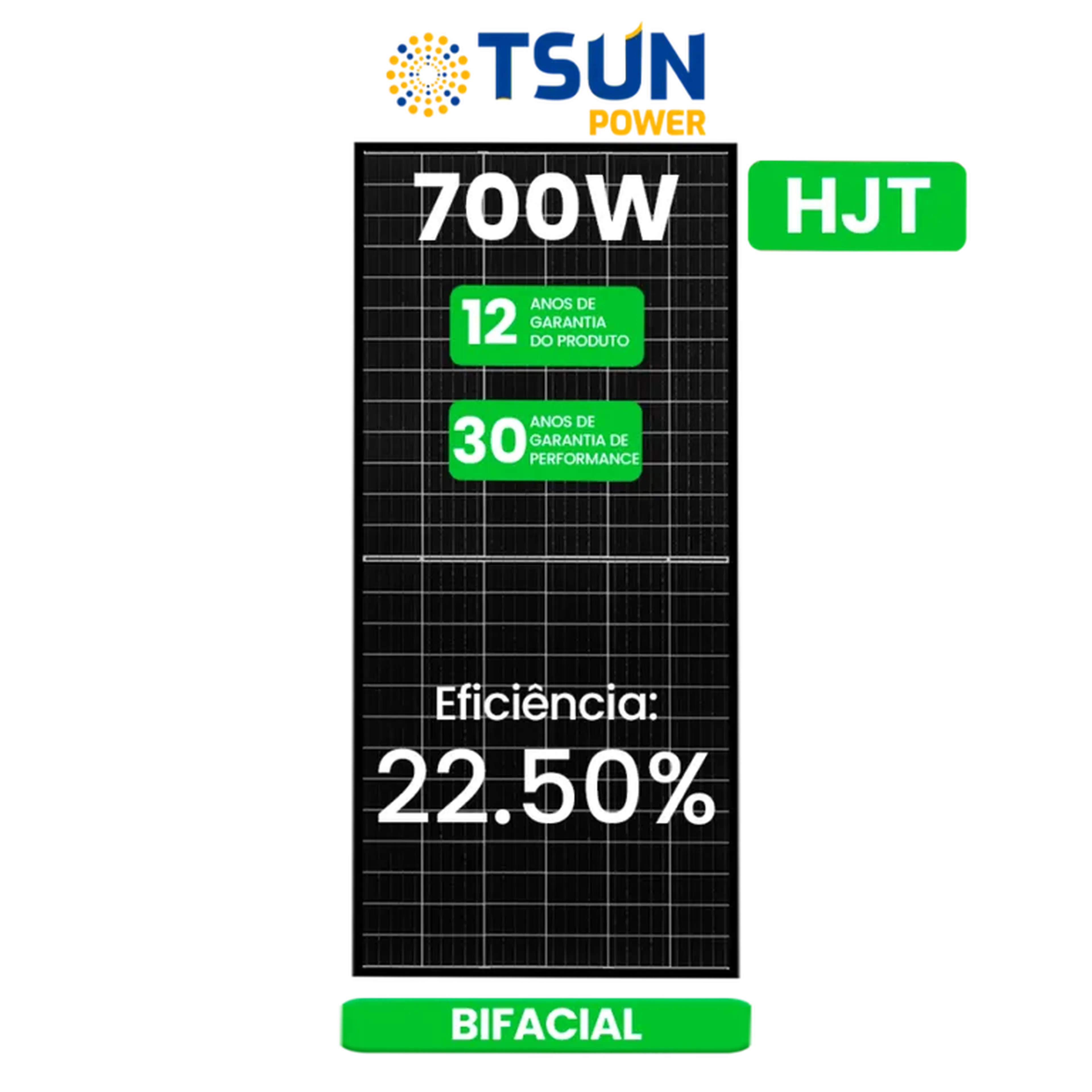 MODULO 700W HJT TSUN BIFACIAL 35MM imagem