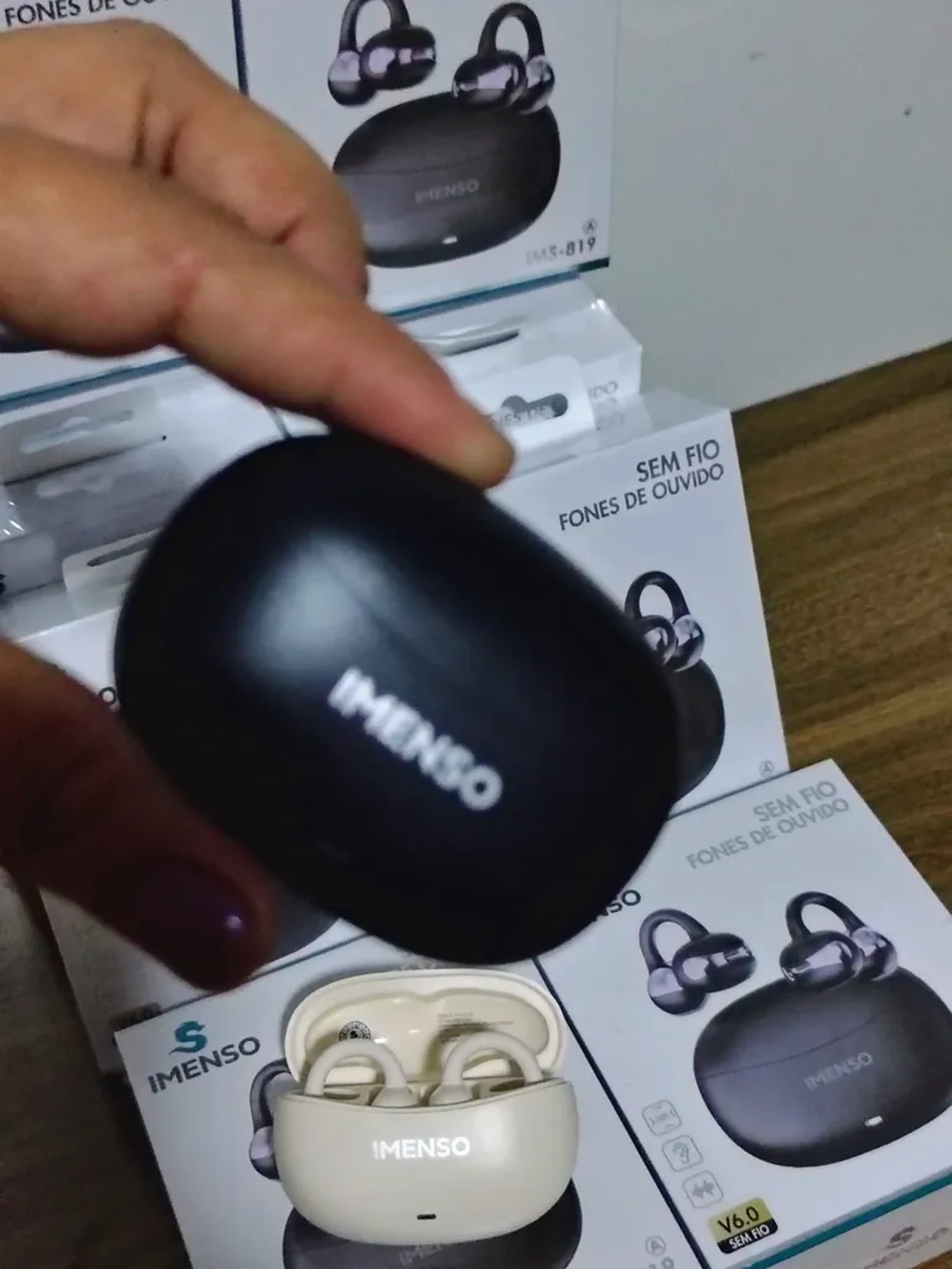 Fone Bluetooth IMENSO – Firme no Ouvido,Livre de Fios imagem