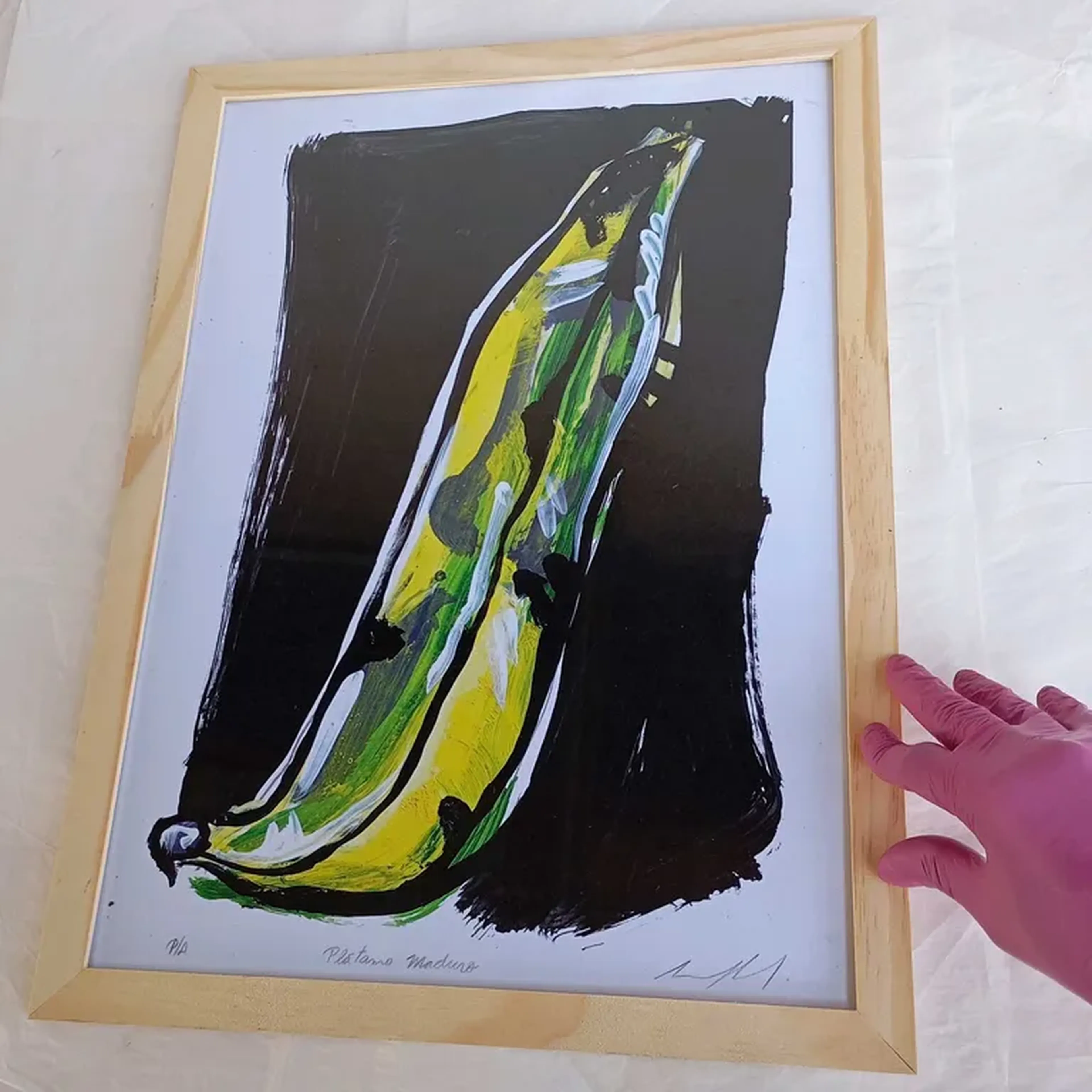 Para 5° C - Plátamo maduro - 30x42 cm moldura plana imagem