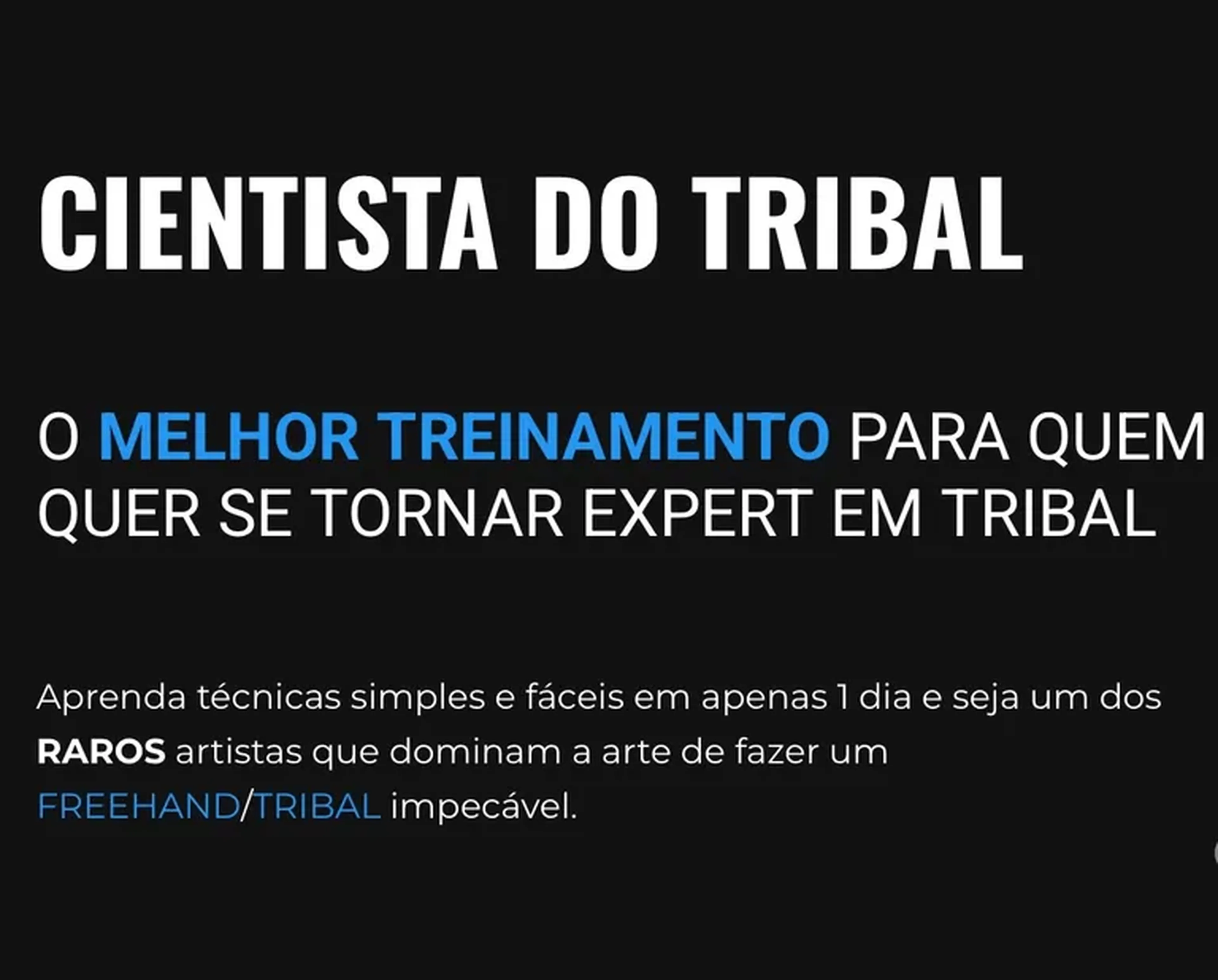 ESGOTADO - Workshop presencial - Cientista do Tribal imagem