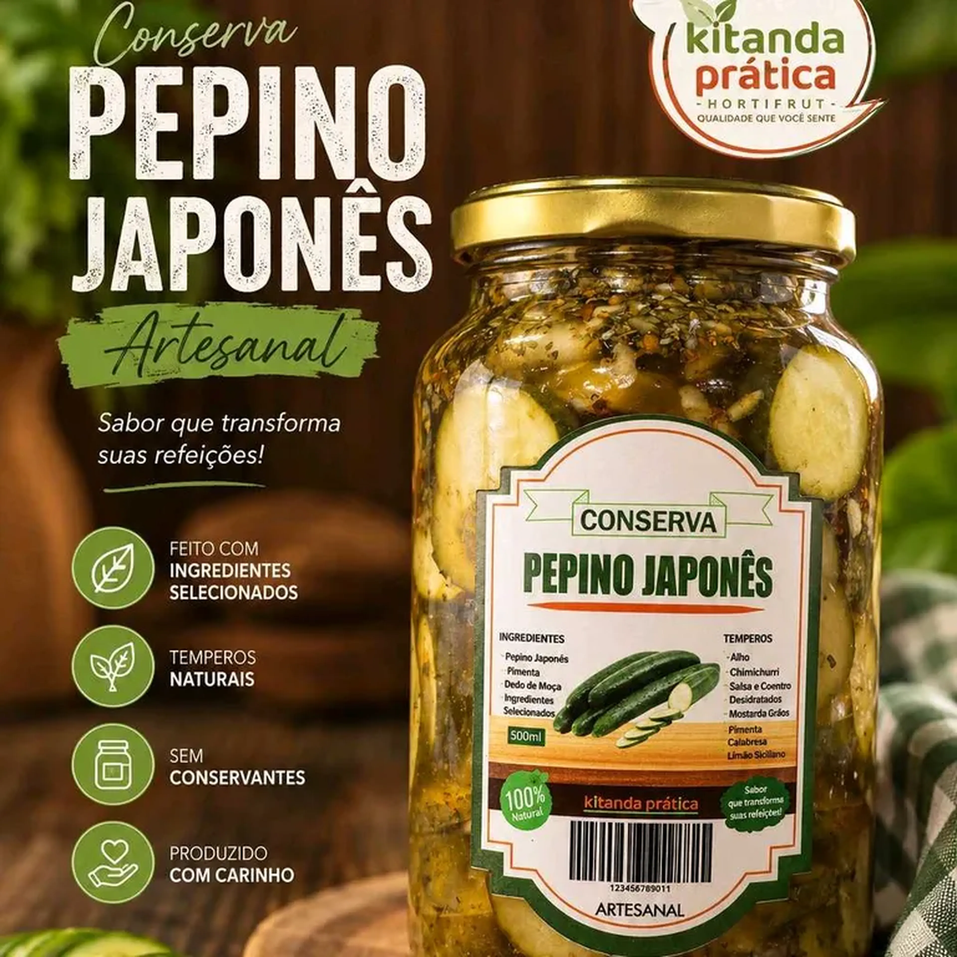Conserva de Pepino Japonês imagem