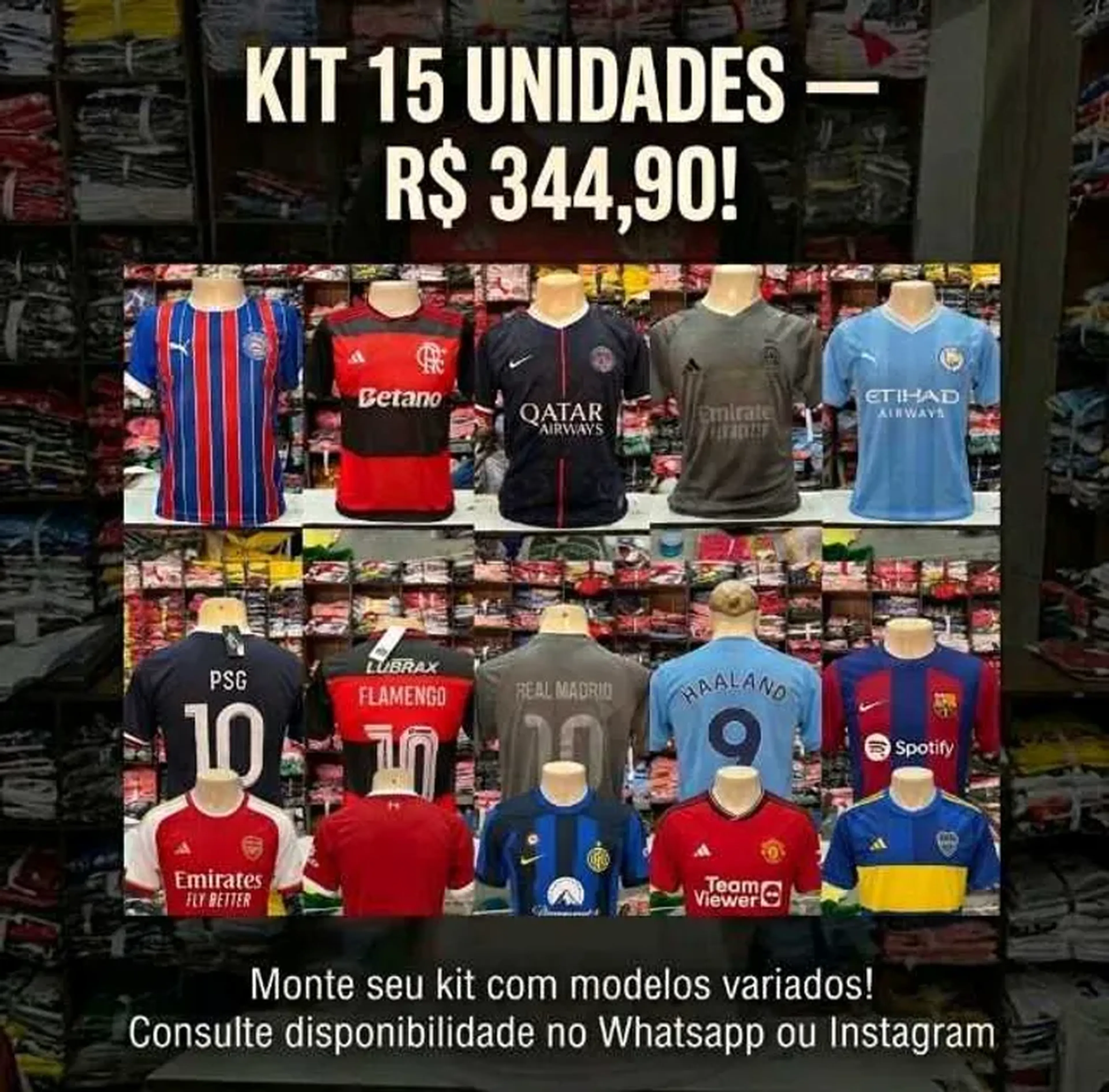 Kit 15 | Camisas de Times Futebol imagem