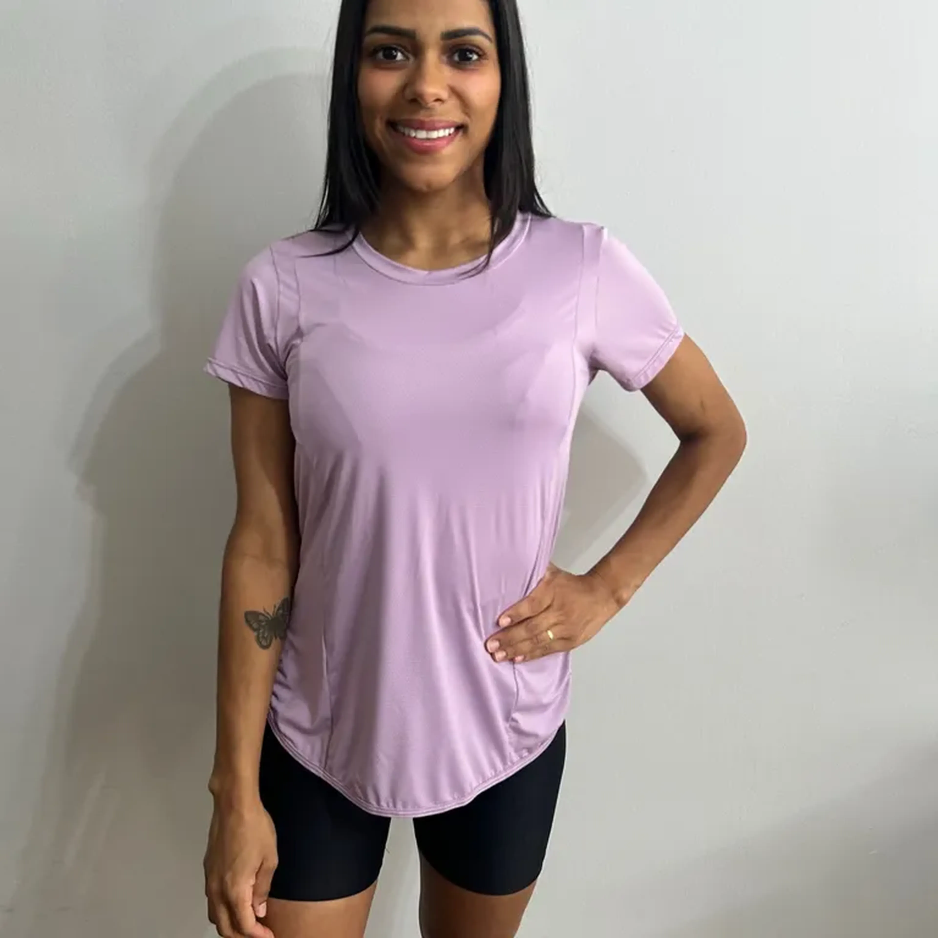 Camiseta rosa claro, Dry Fit - tamanho único imagem
