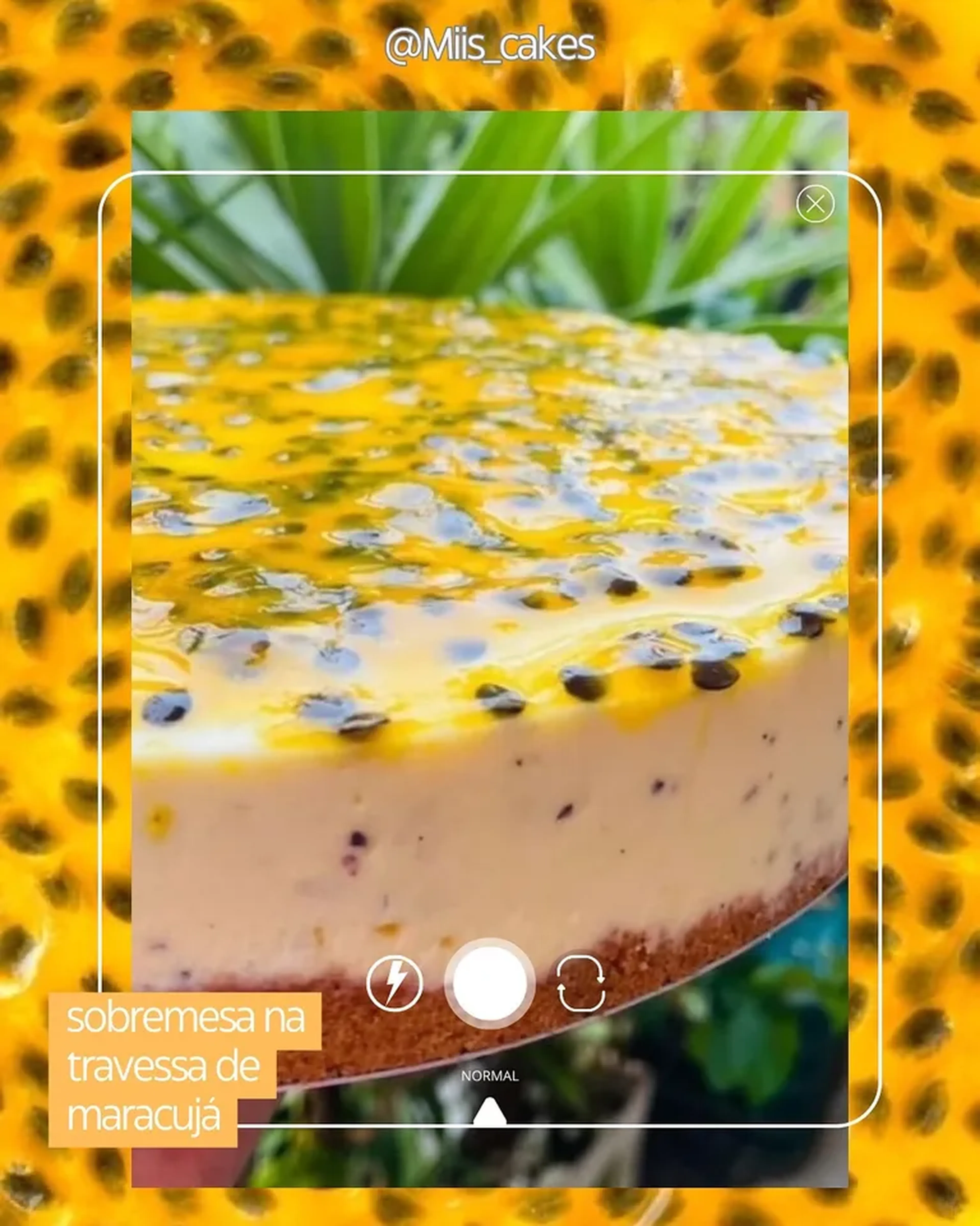 Sobremesa na travessa de maracujá (encomenda) imagem