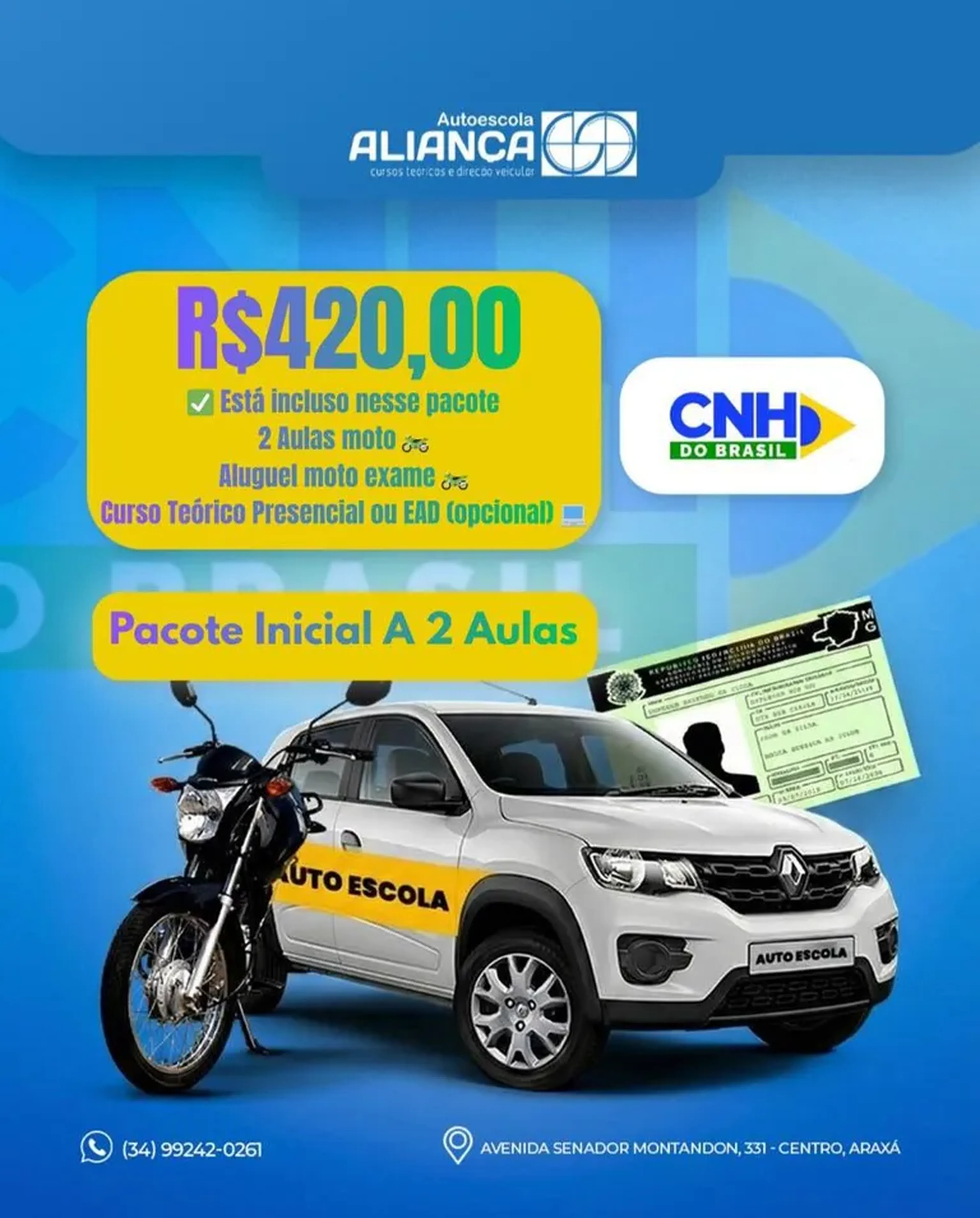 Habilitação Moto Inicial com 2 Aulas imagem