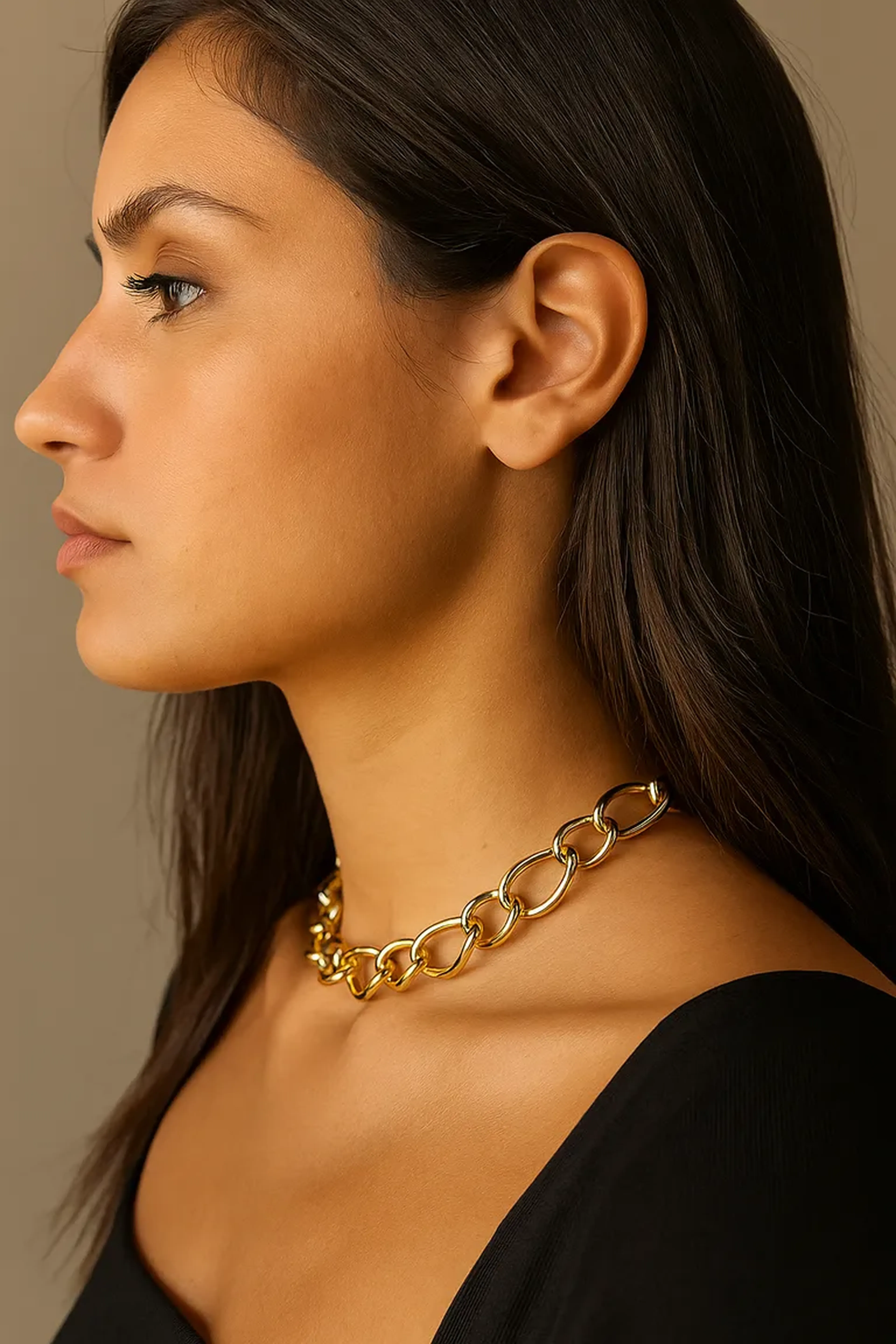 Choker corrente Elo maior e menor imagem