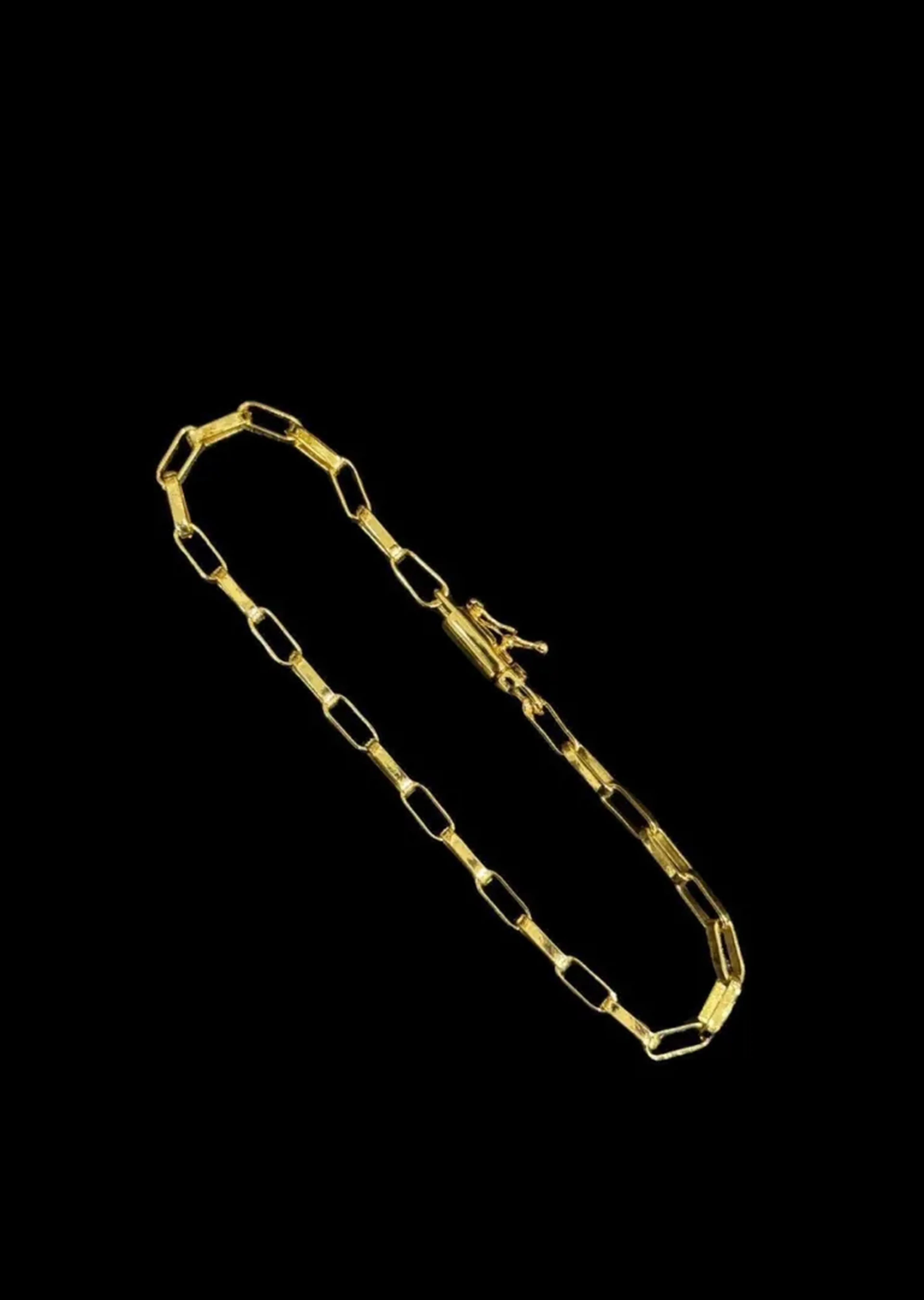 Pulseira Tijolinho Alongado 3mm | Fecho Canhão imagem