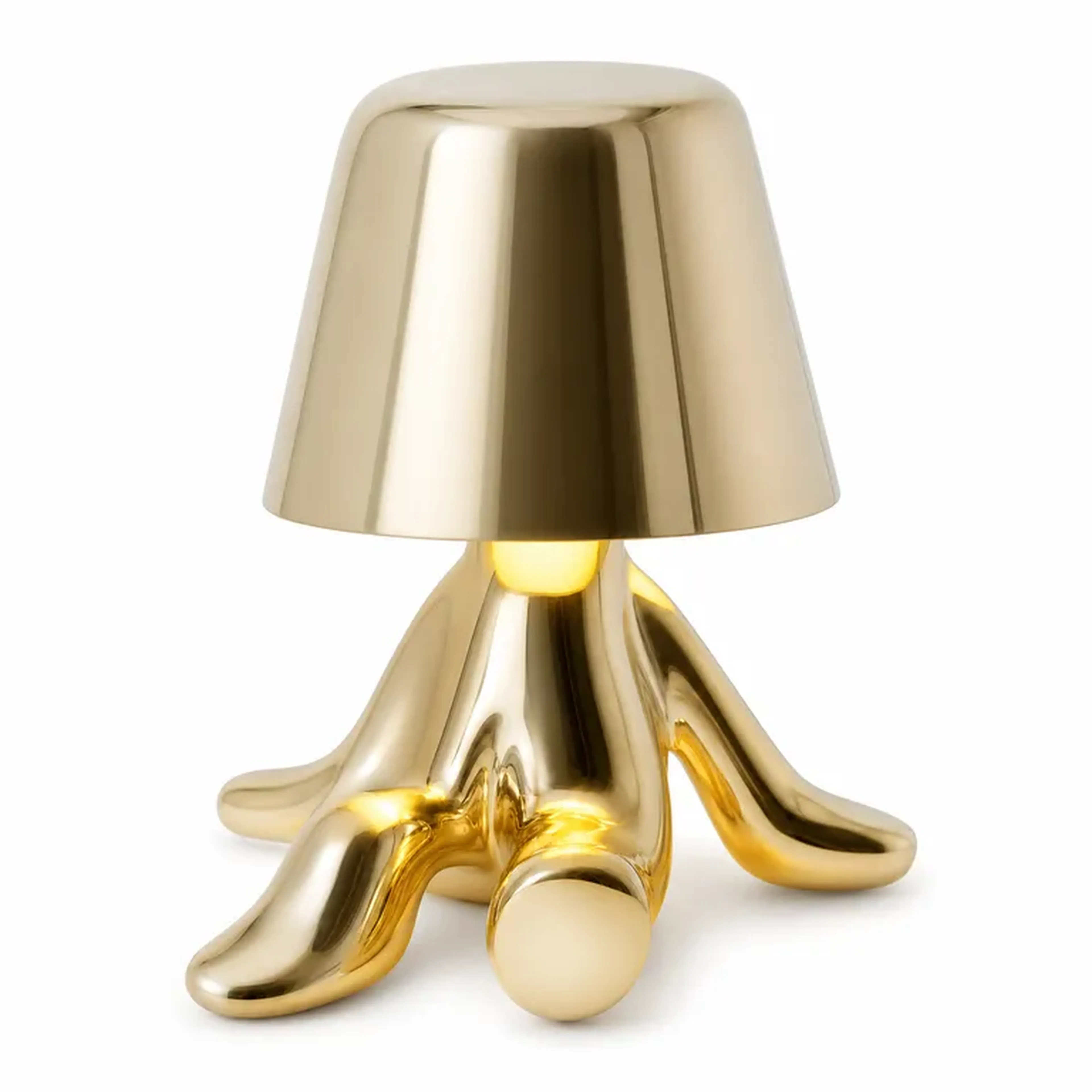 Abajur Bateria Boneco 7D Dourado 3.000-6.000K 5W 12X16cm imagem