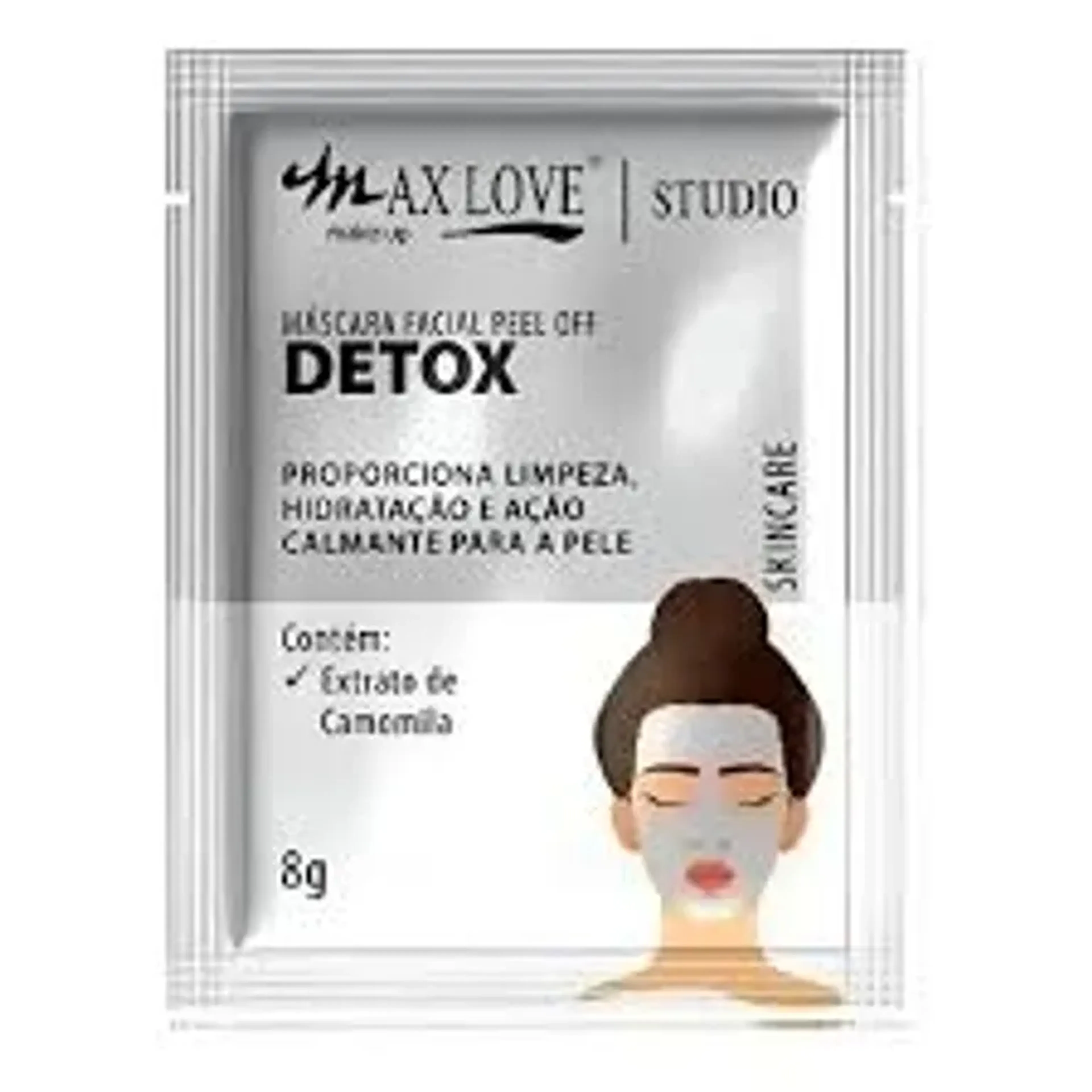 MASCARA FACIAL DETOX 8G - MAX LOVE imagem