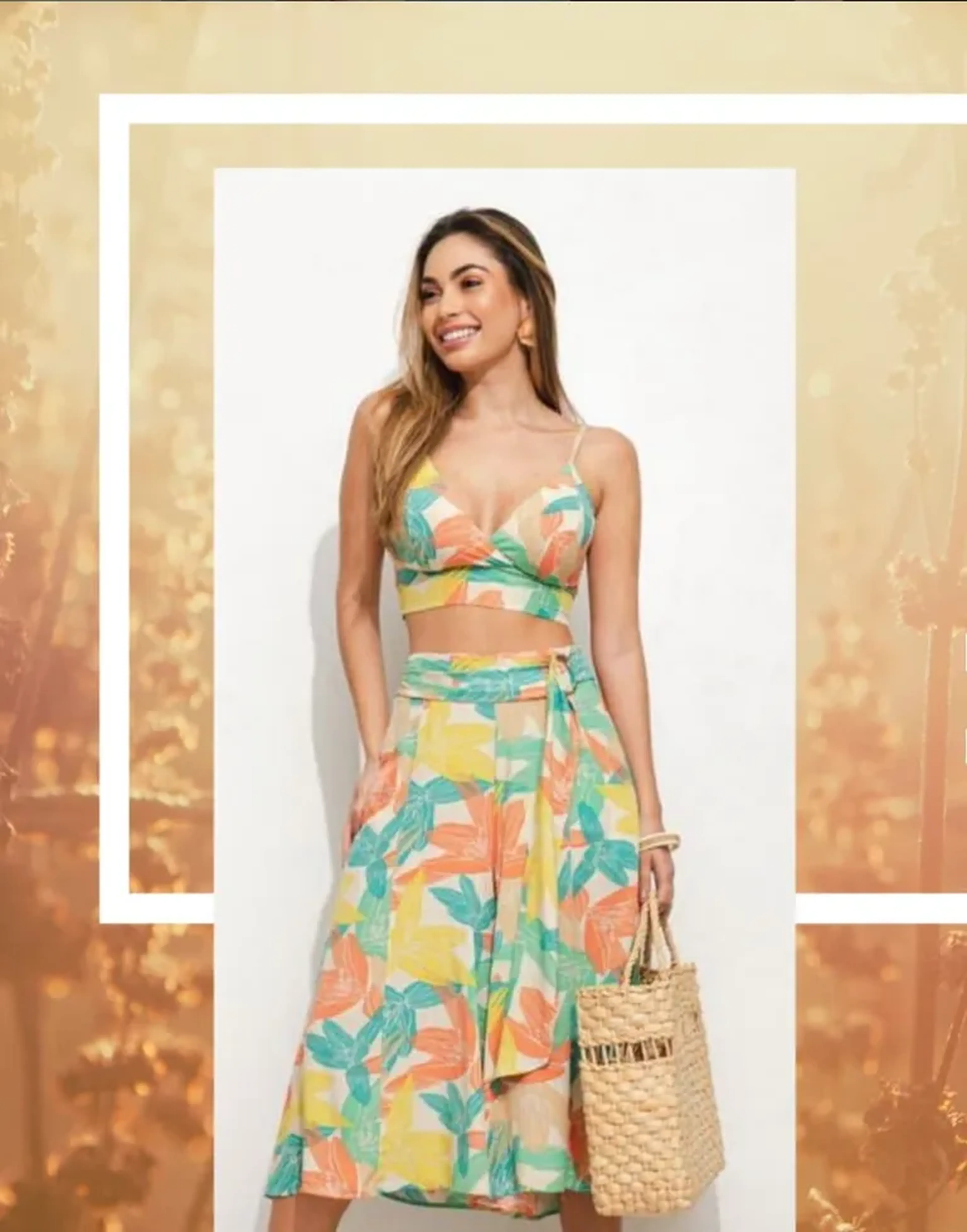 Calça Pantacourt em Viscose - Rosa - TAM imagem