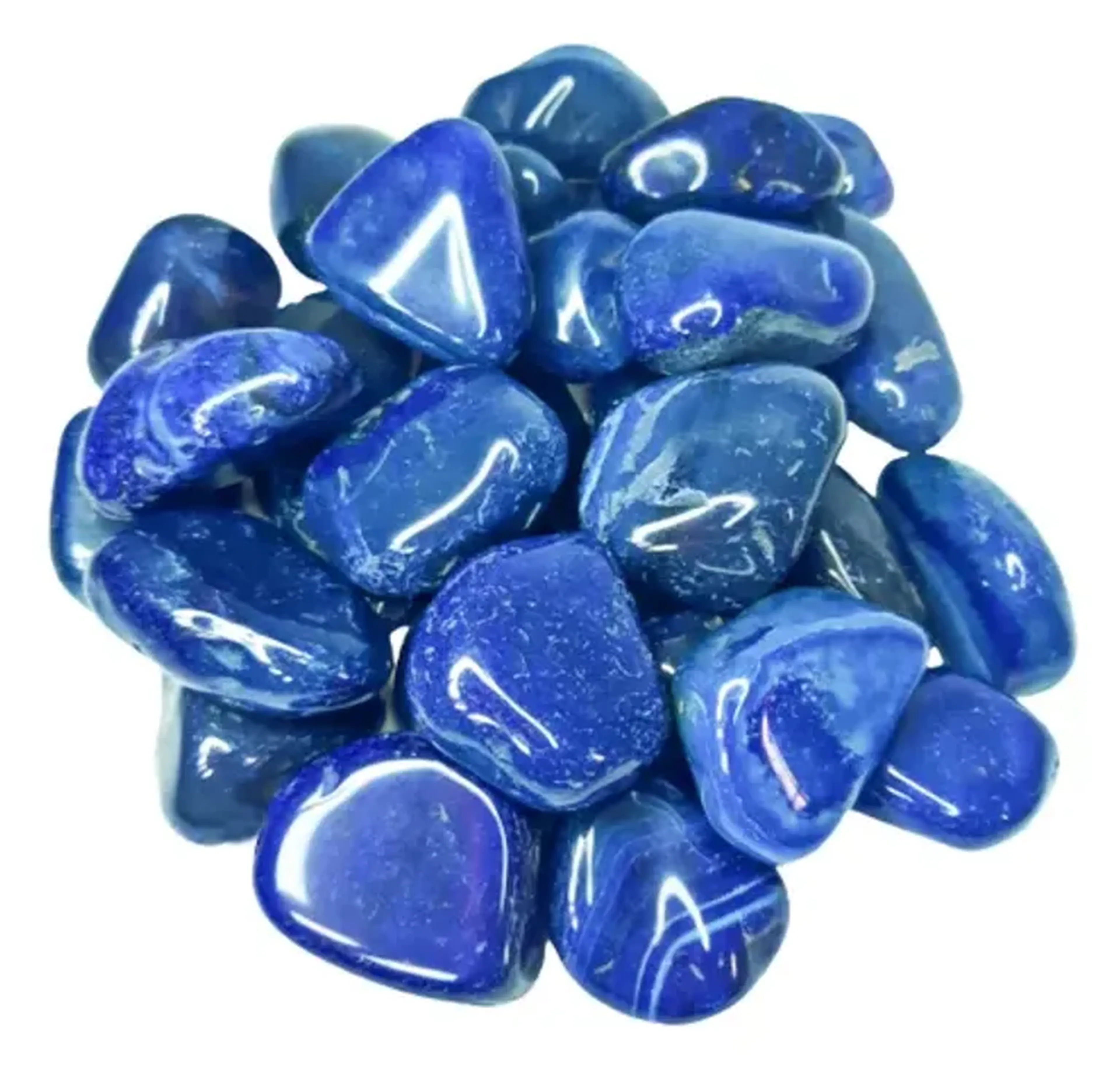 Cristal ágata azul - rolado imagem
