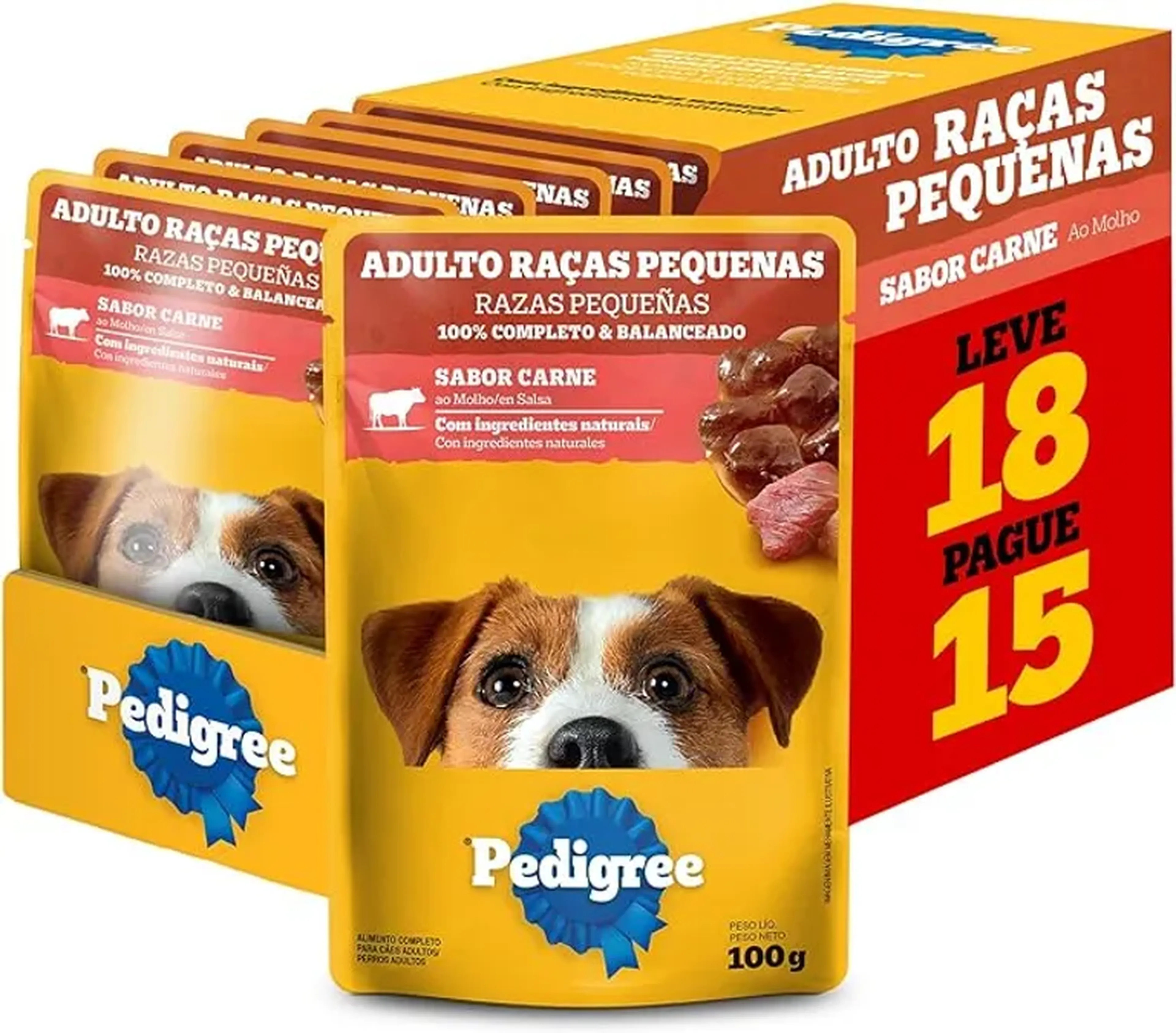 Sagê Pedigree Carne ao Molho 100g - 18 unidad imagem