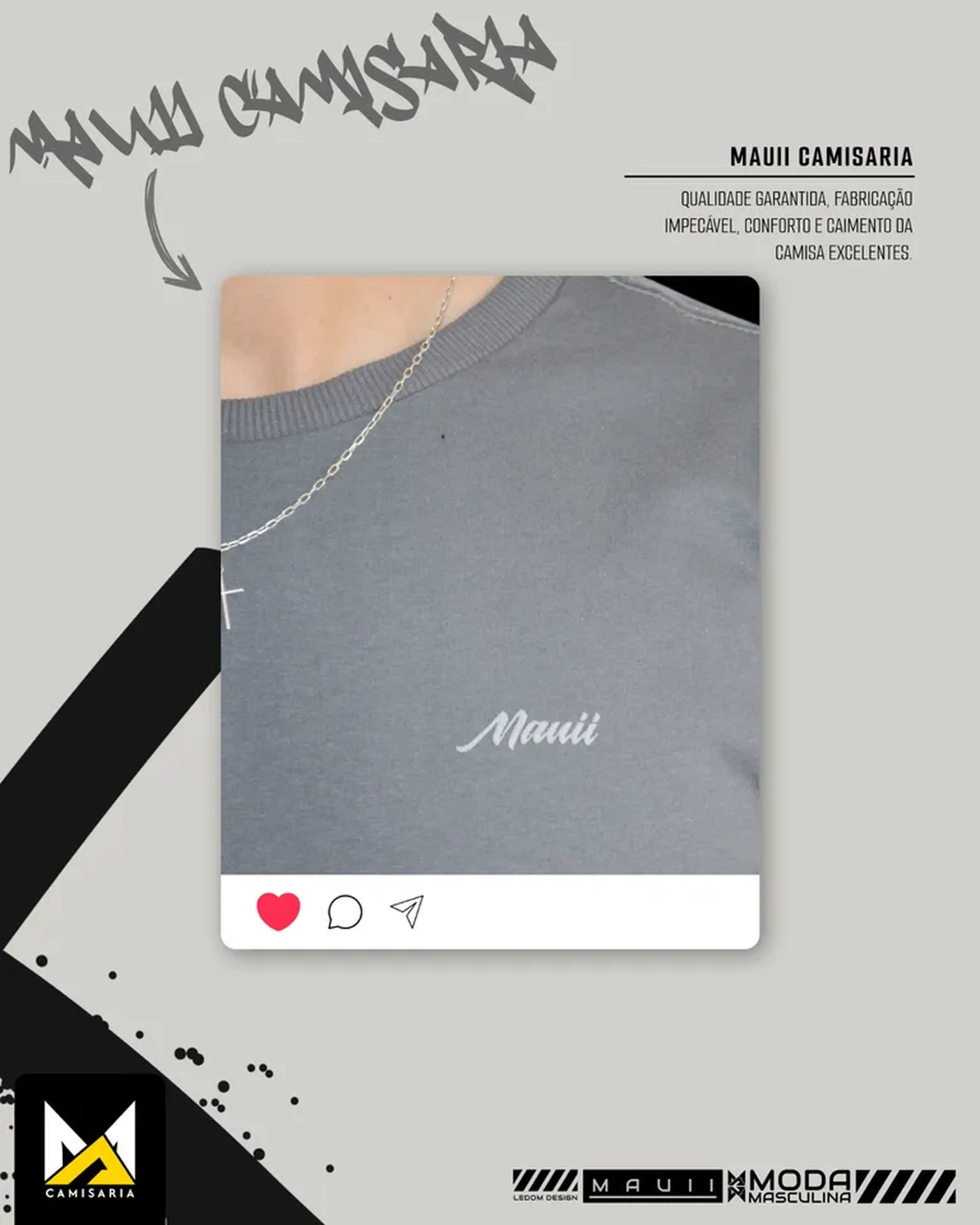 CAMISA MAUII - CINZA (A PARTIR DE 20 PEÇAS) imagem