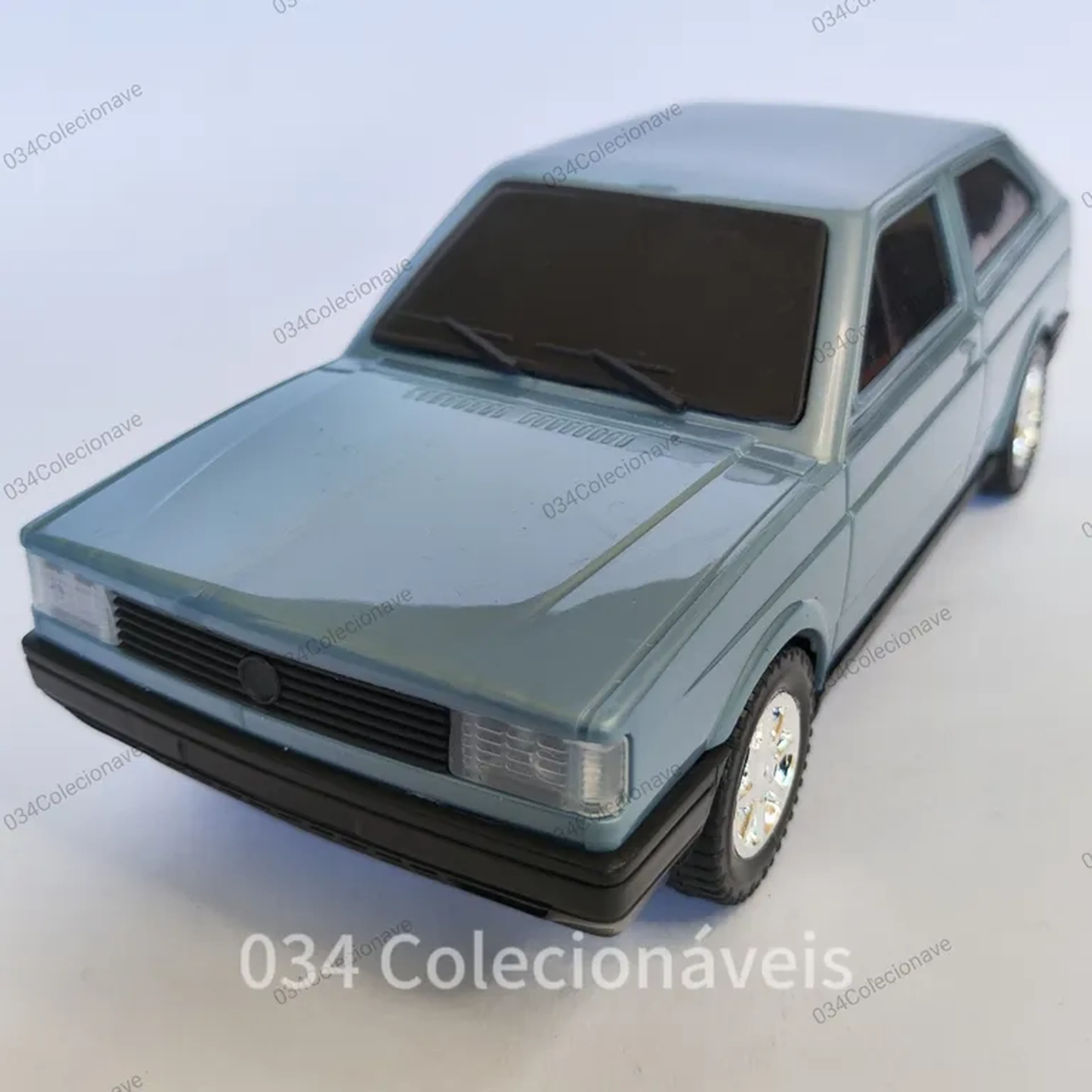 Miniatura Gol Quadrado De Plástico Diverplas Azul Pérola imagem