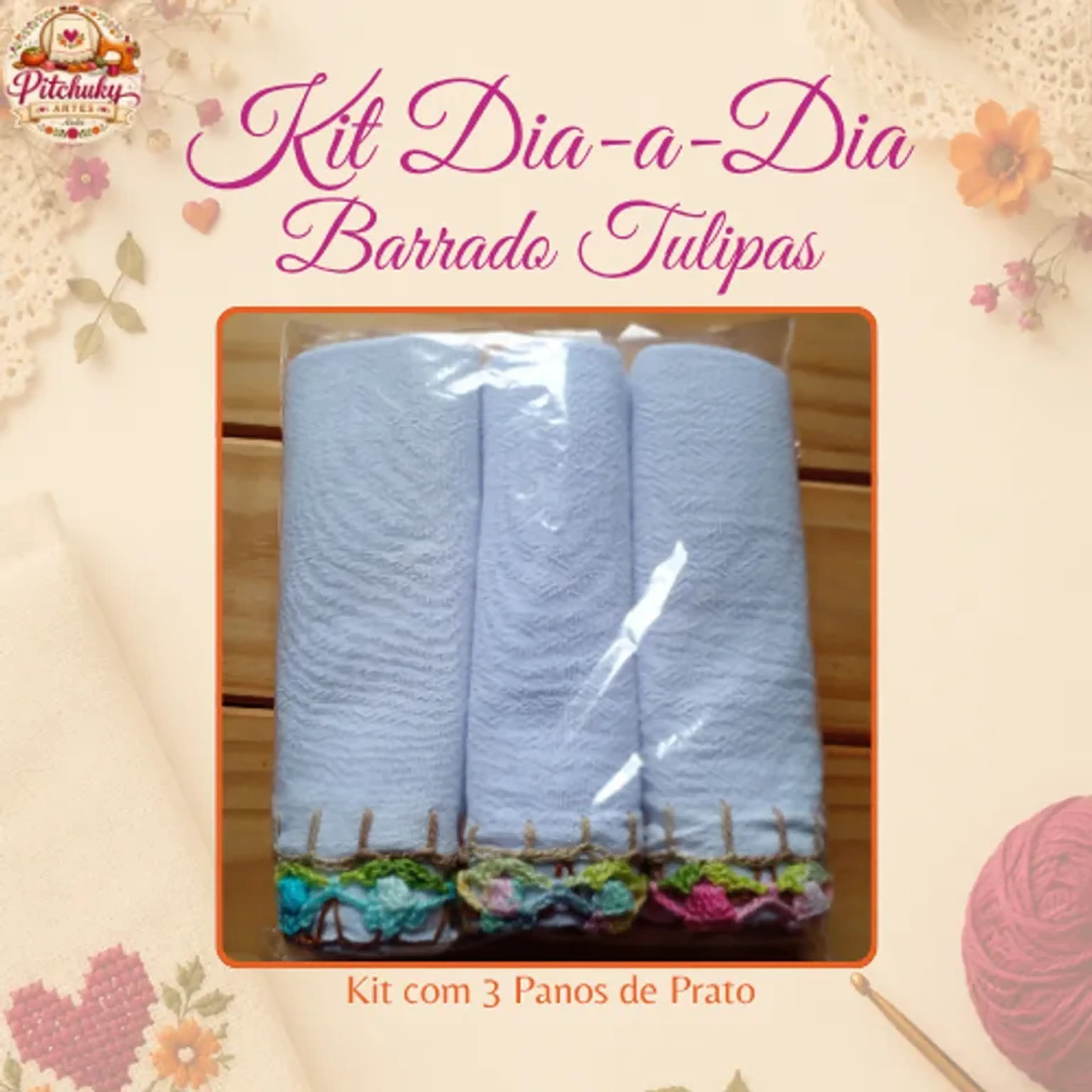 Kit Dia-a-Dia Barrado Tulipas (2) imagem