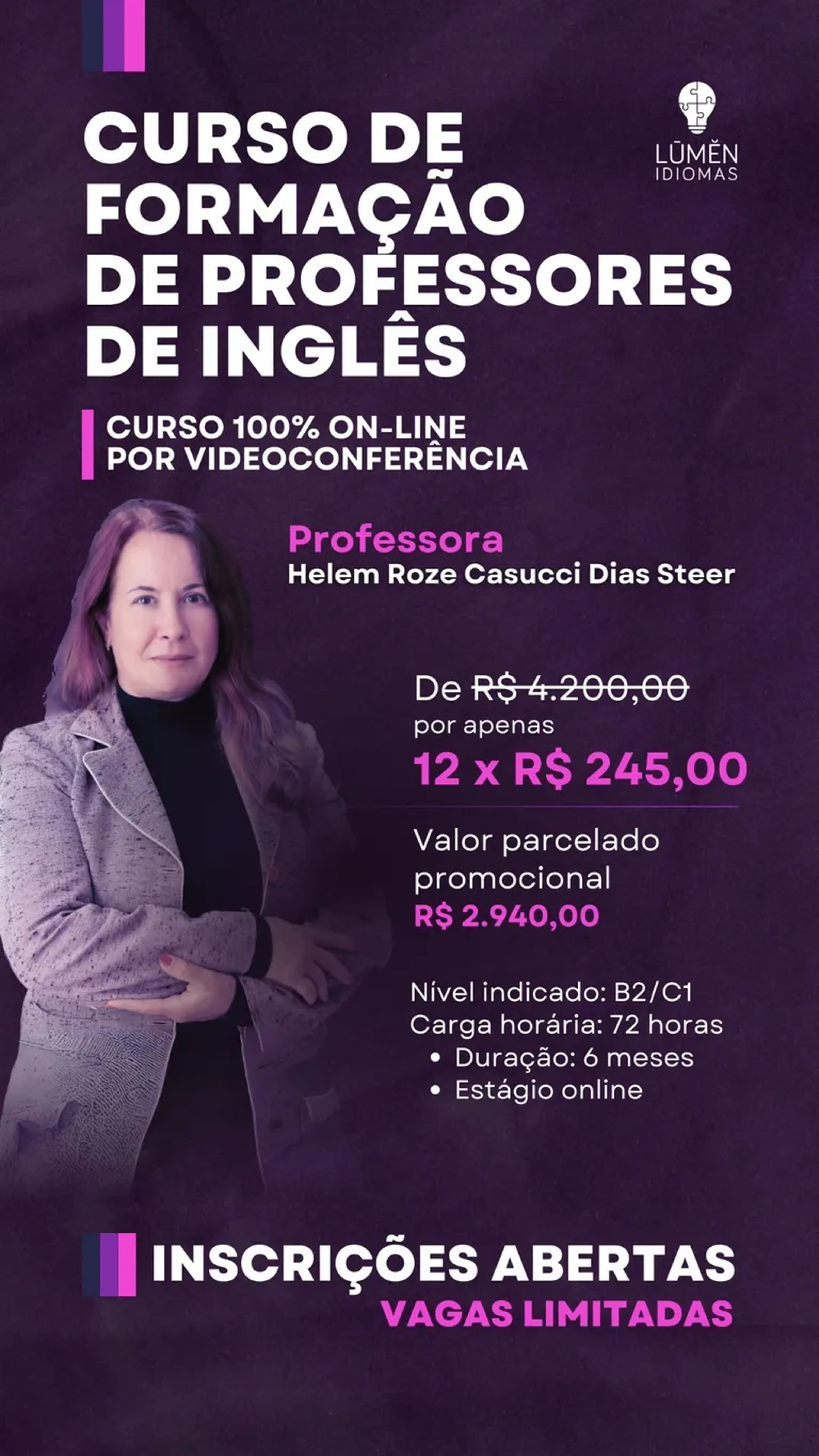 Curso de Formação de Professores - Helem Steer imagem