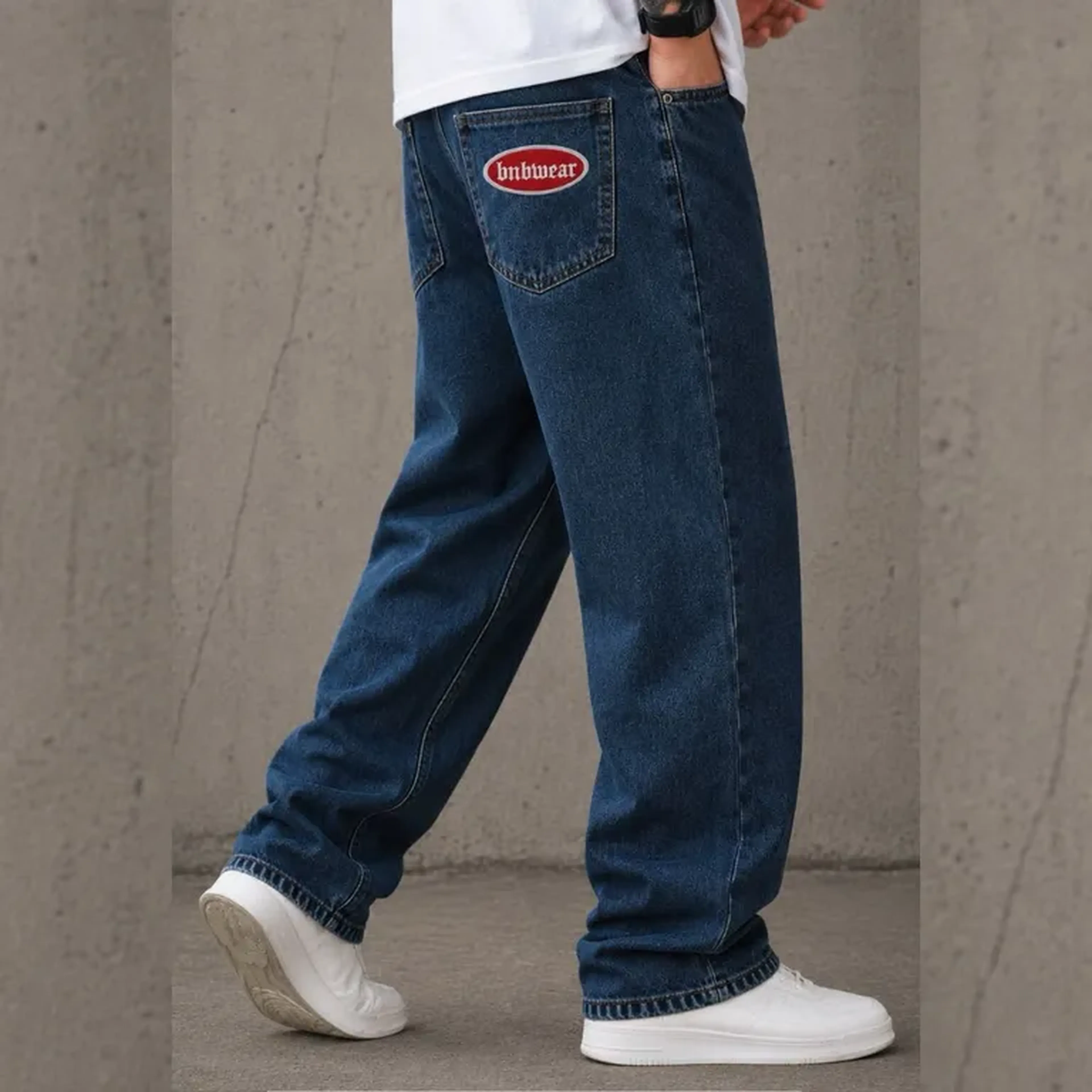 Calça Baggy azul escuro - Tag BNBWEAR imagem