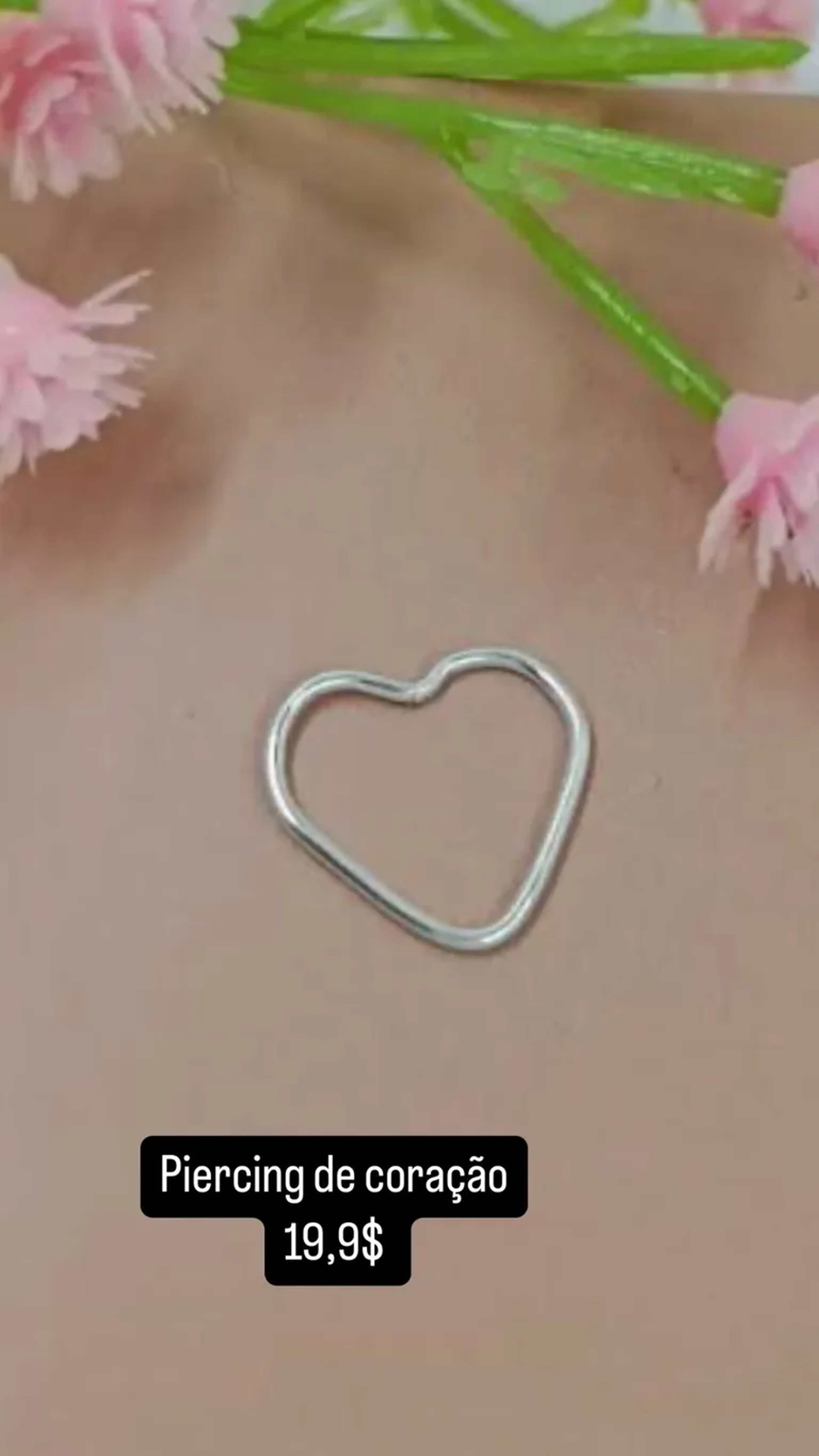 Piercing coração imagem
