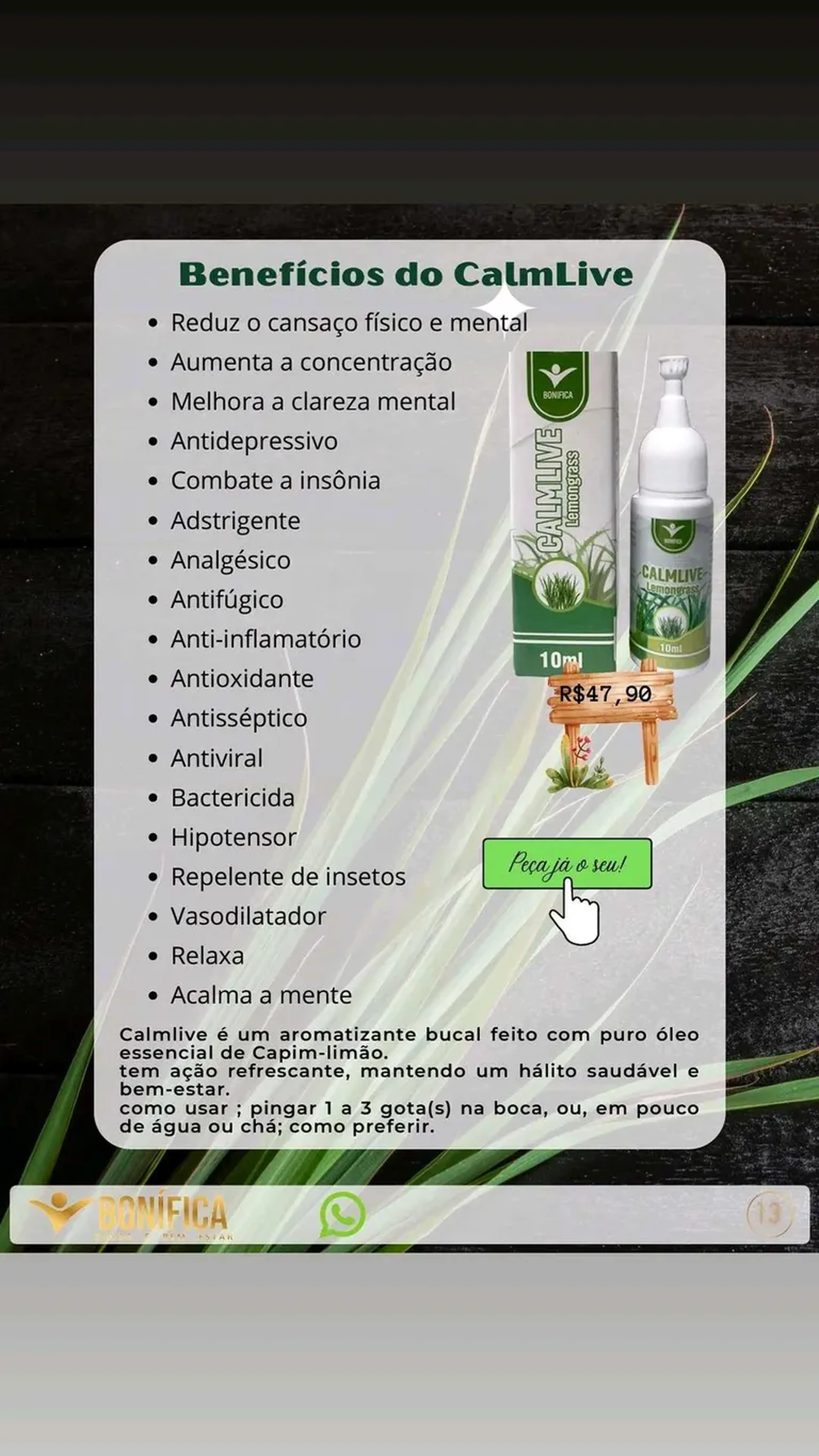 CalmLive Aromatizante Bucal imagem