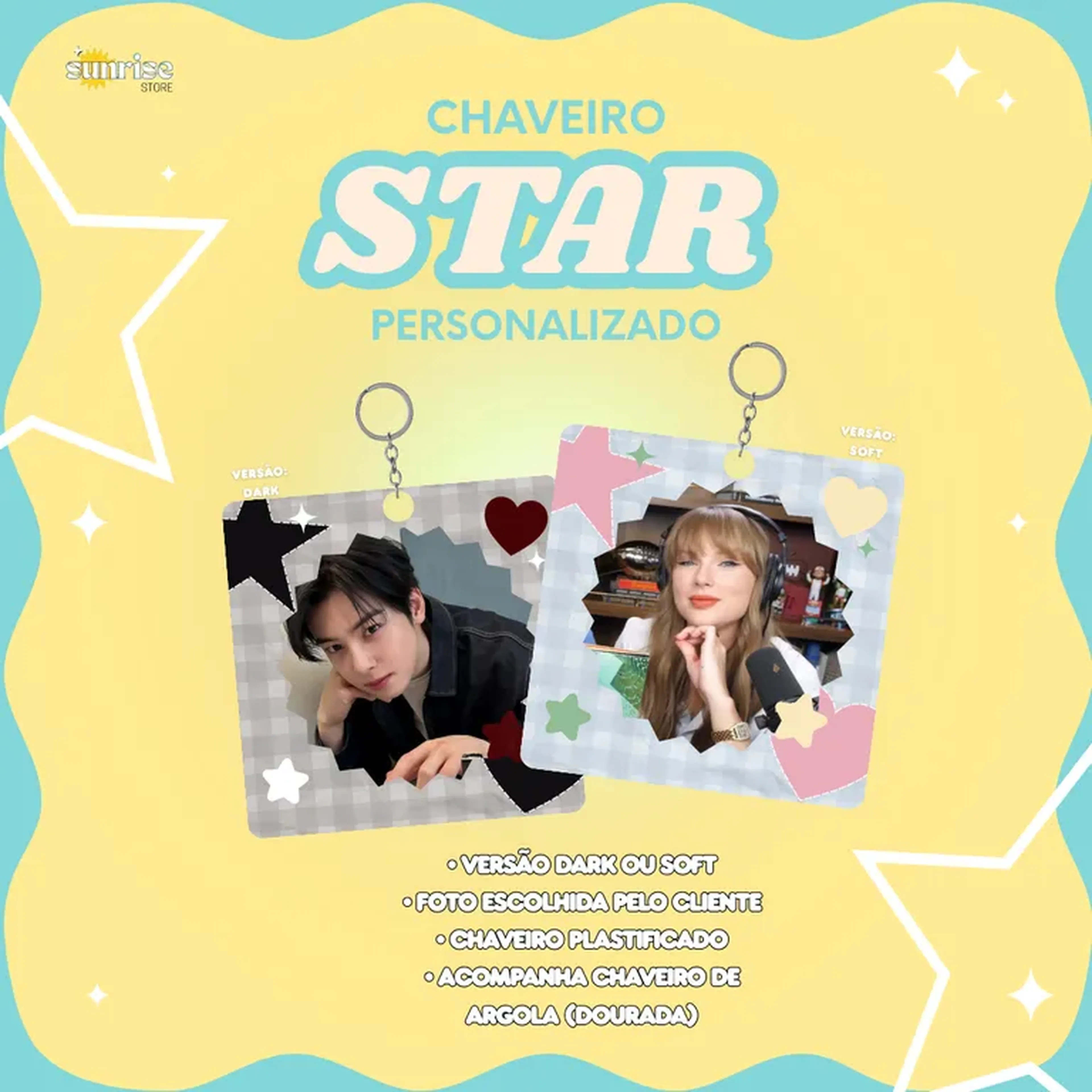 CHAVEIRO PERSONALIZADO - STAR imagem