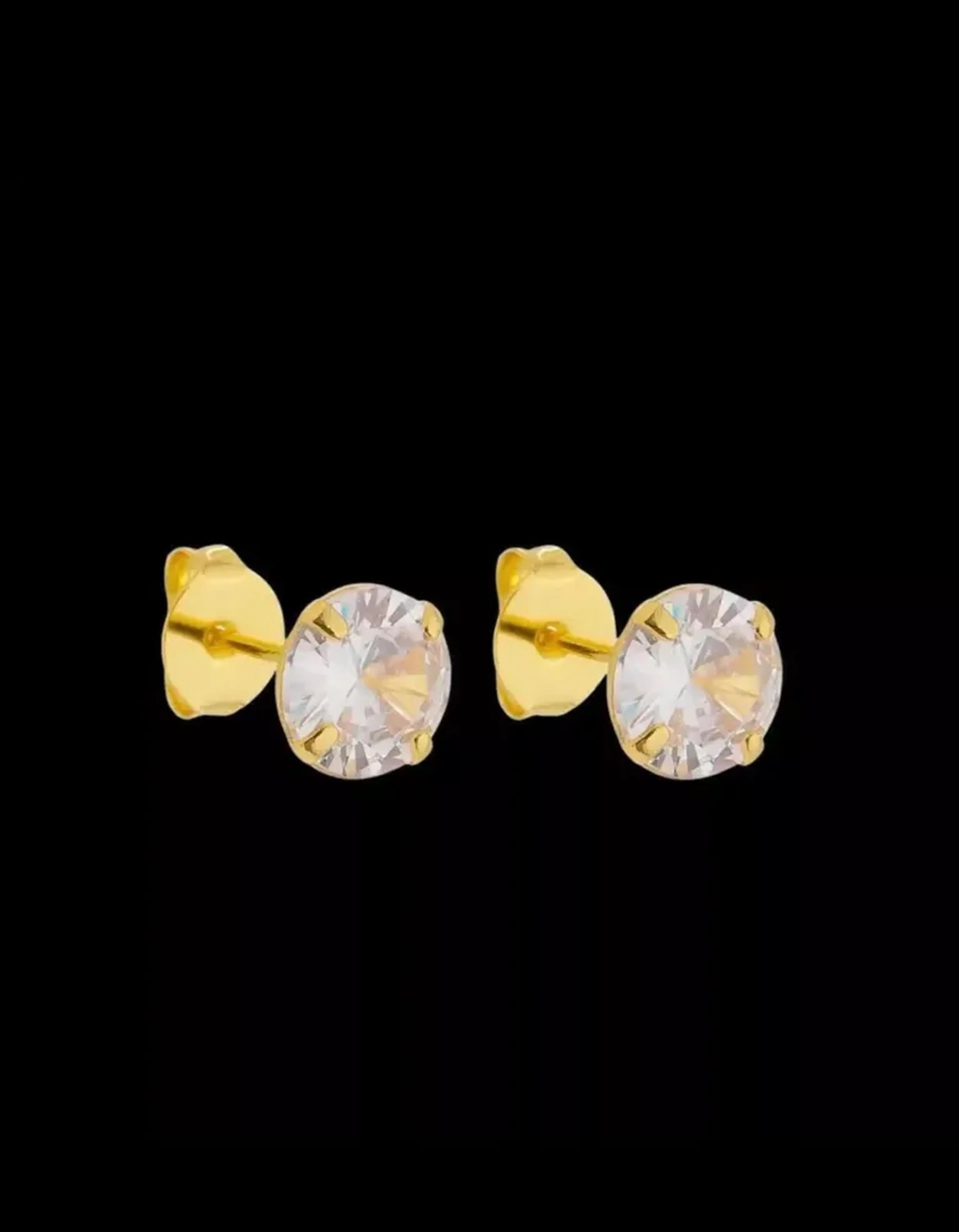 Brinco Ponto de Luz 7mm Banhado Ouro 18k imagem