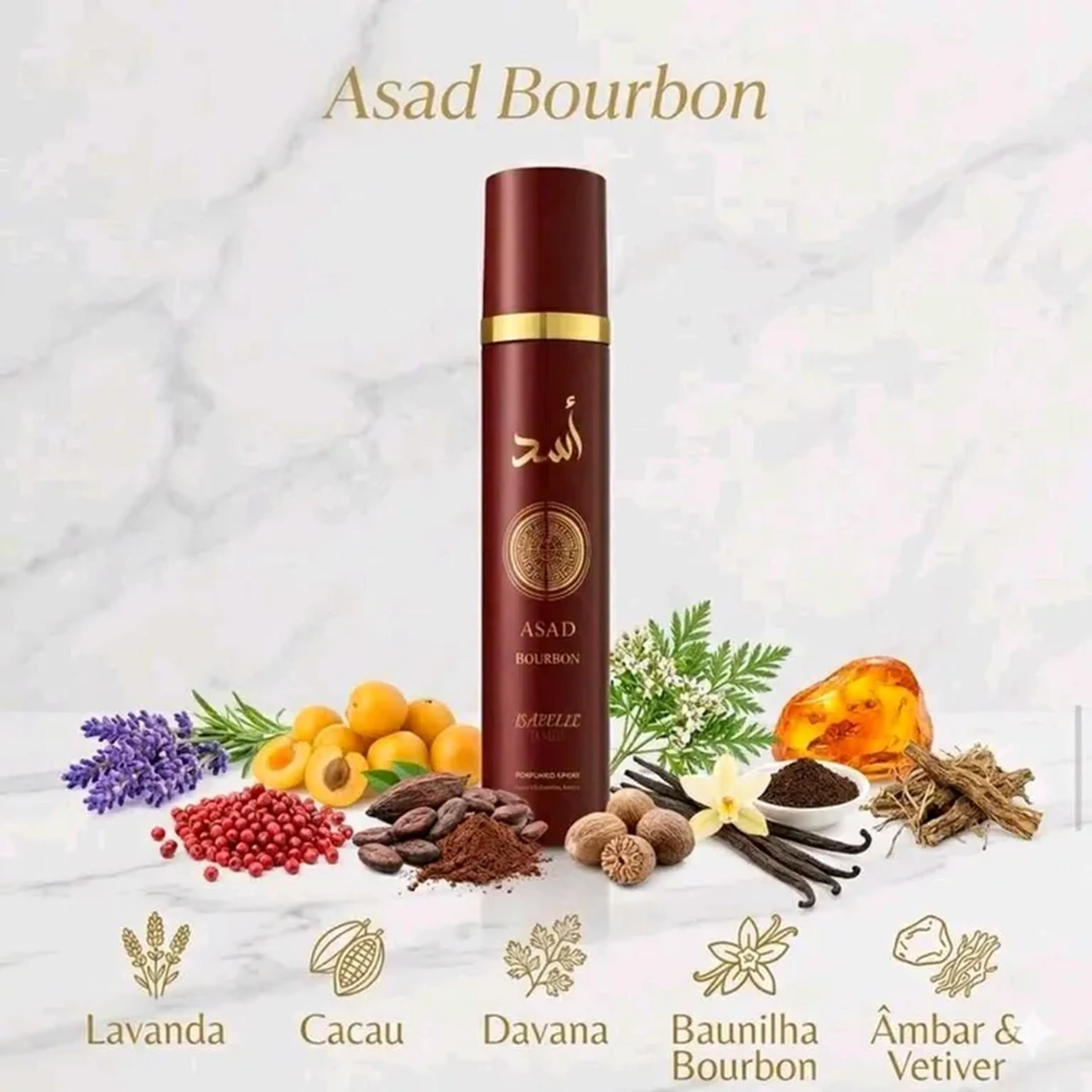 Body Splash Isabelle La Belle Mascunilo Asad Bourbon 300ML imagem