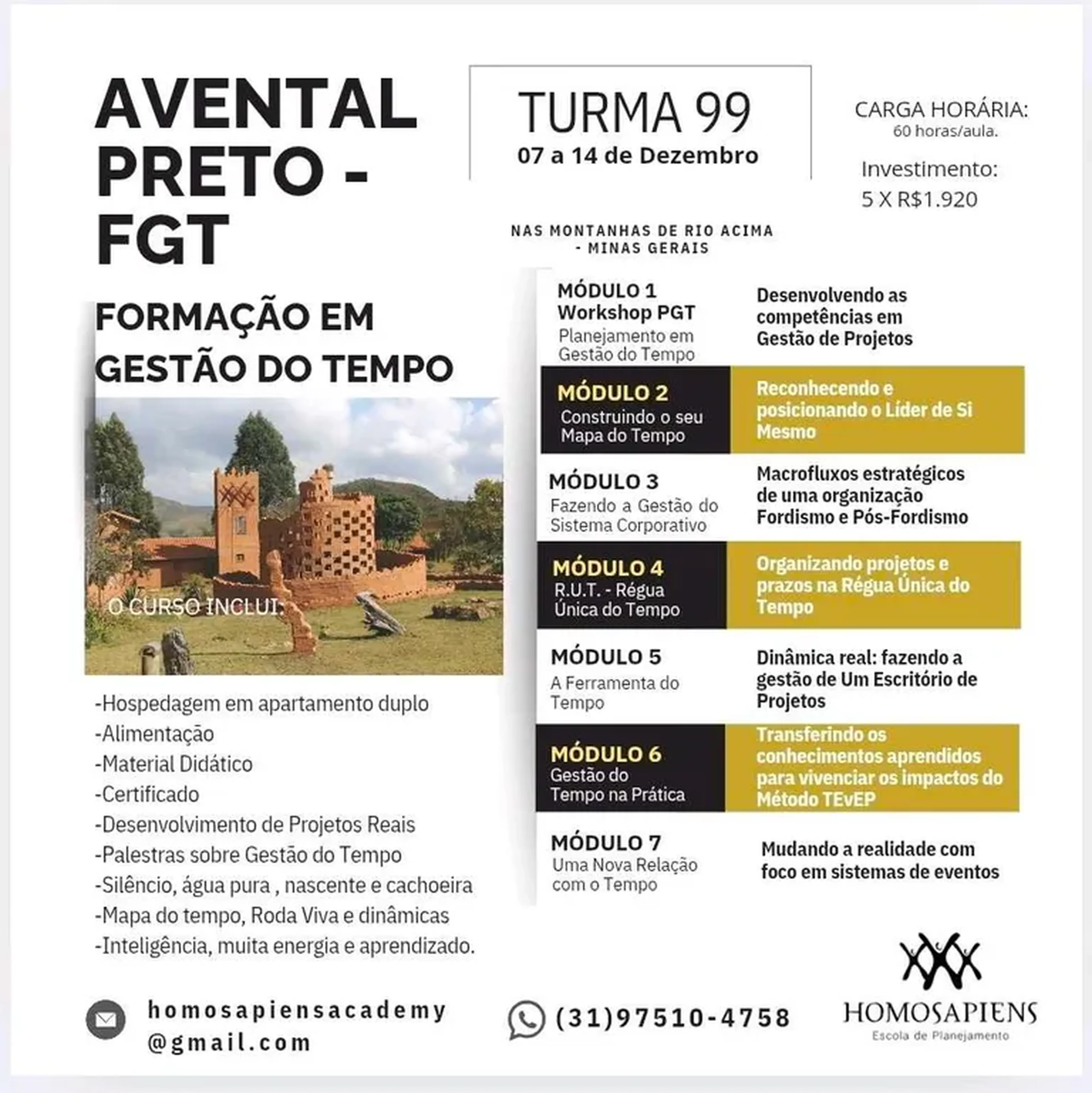 AVENTAL PRETO TURMA 99 imagem