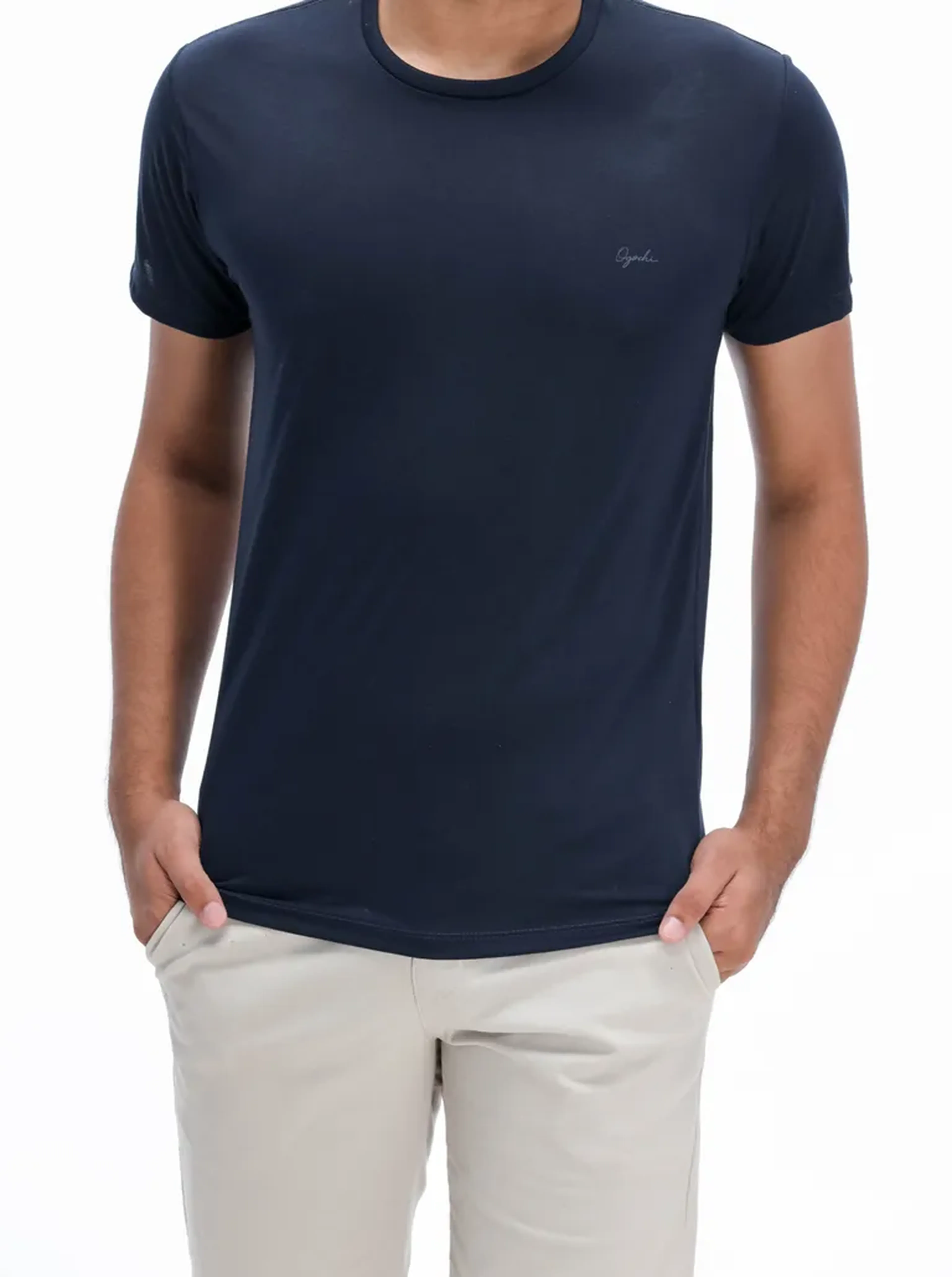 Camisa Slim Azul Marinho imagem