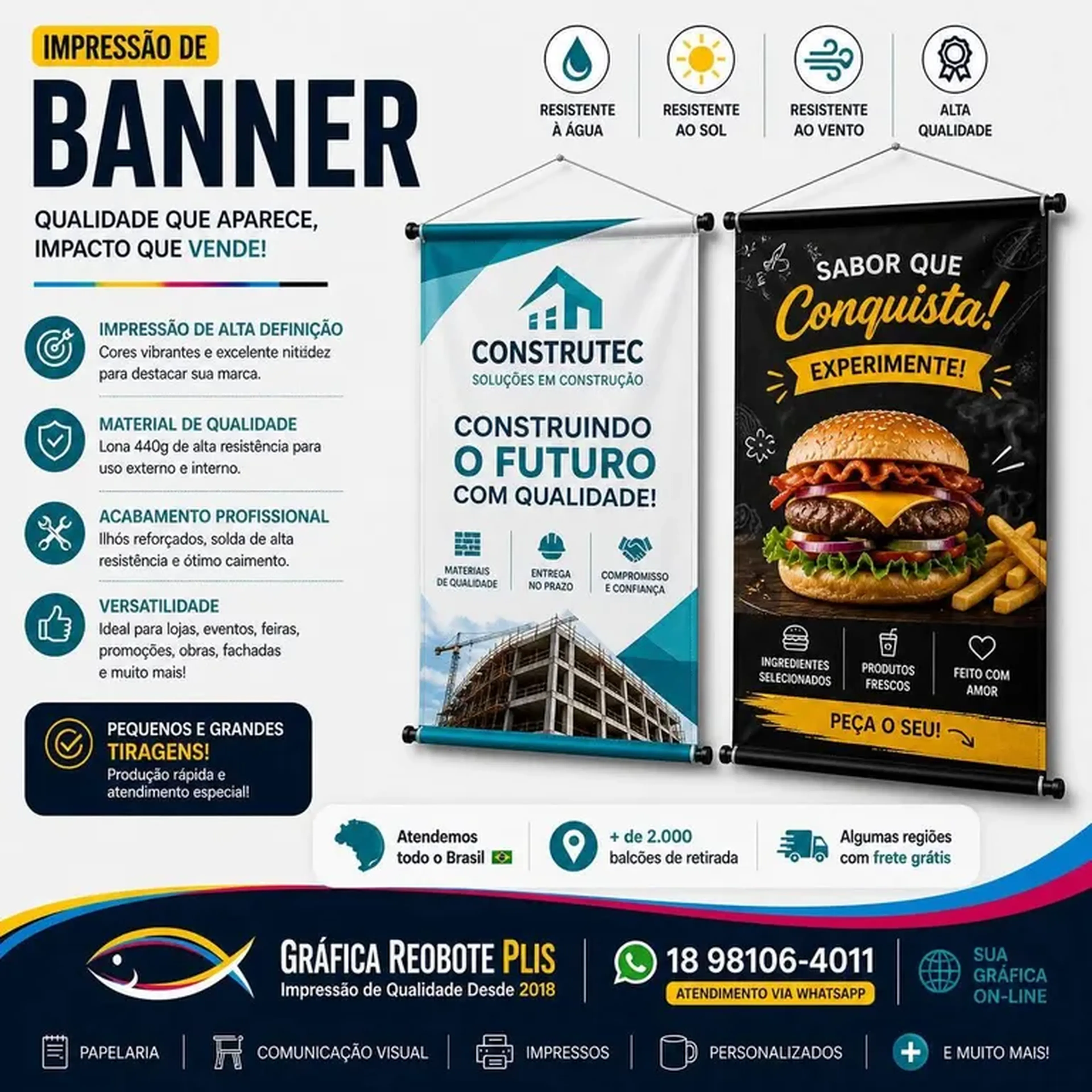 Banner Lona 60x90cm imagem