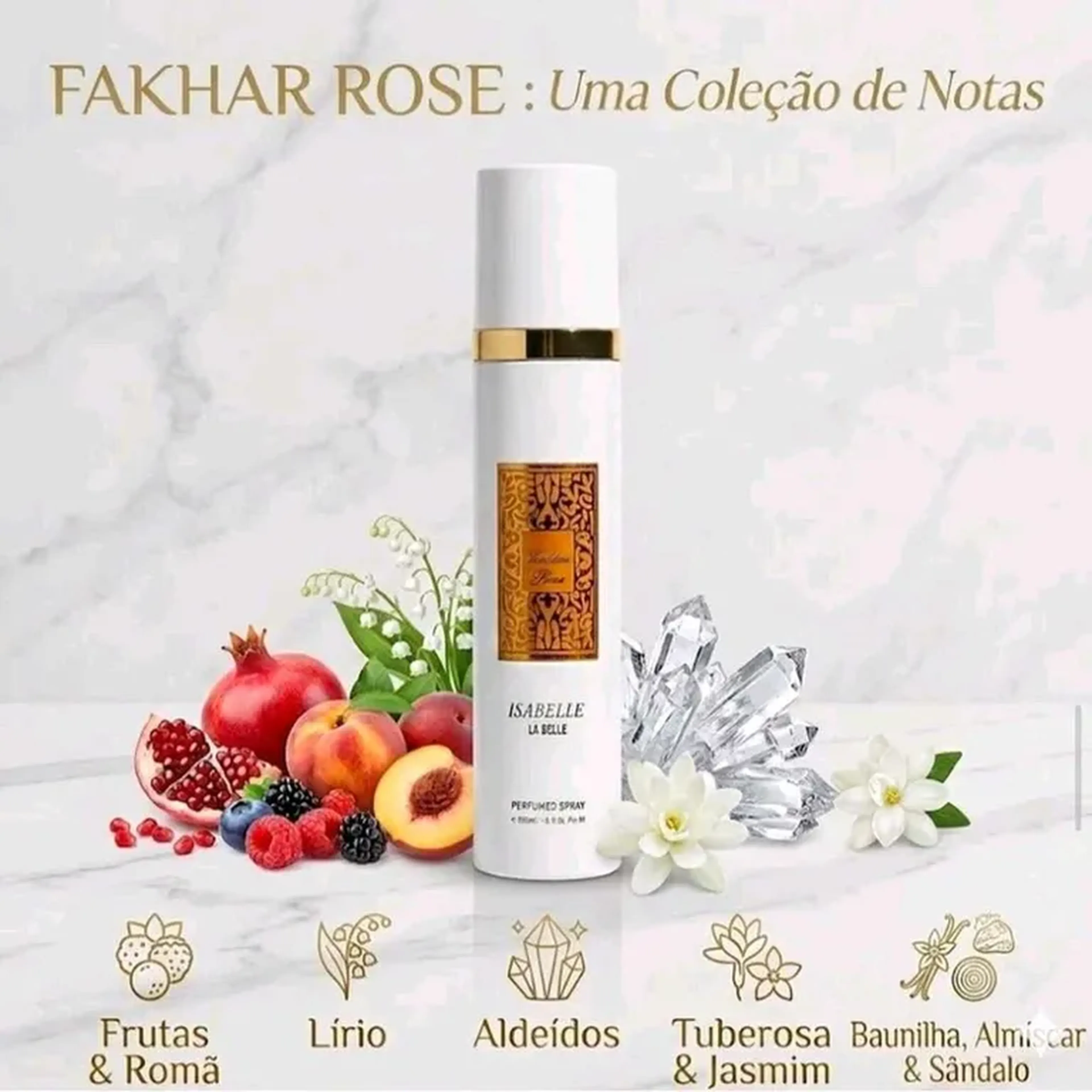 BODY SPLASH ÁRABE ISABELLE LA BELLE - FAKHAR ROSE 300ML imagem