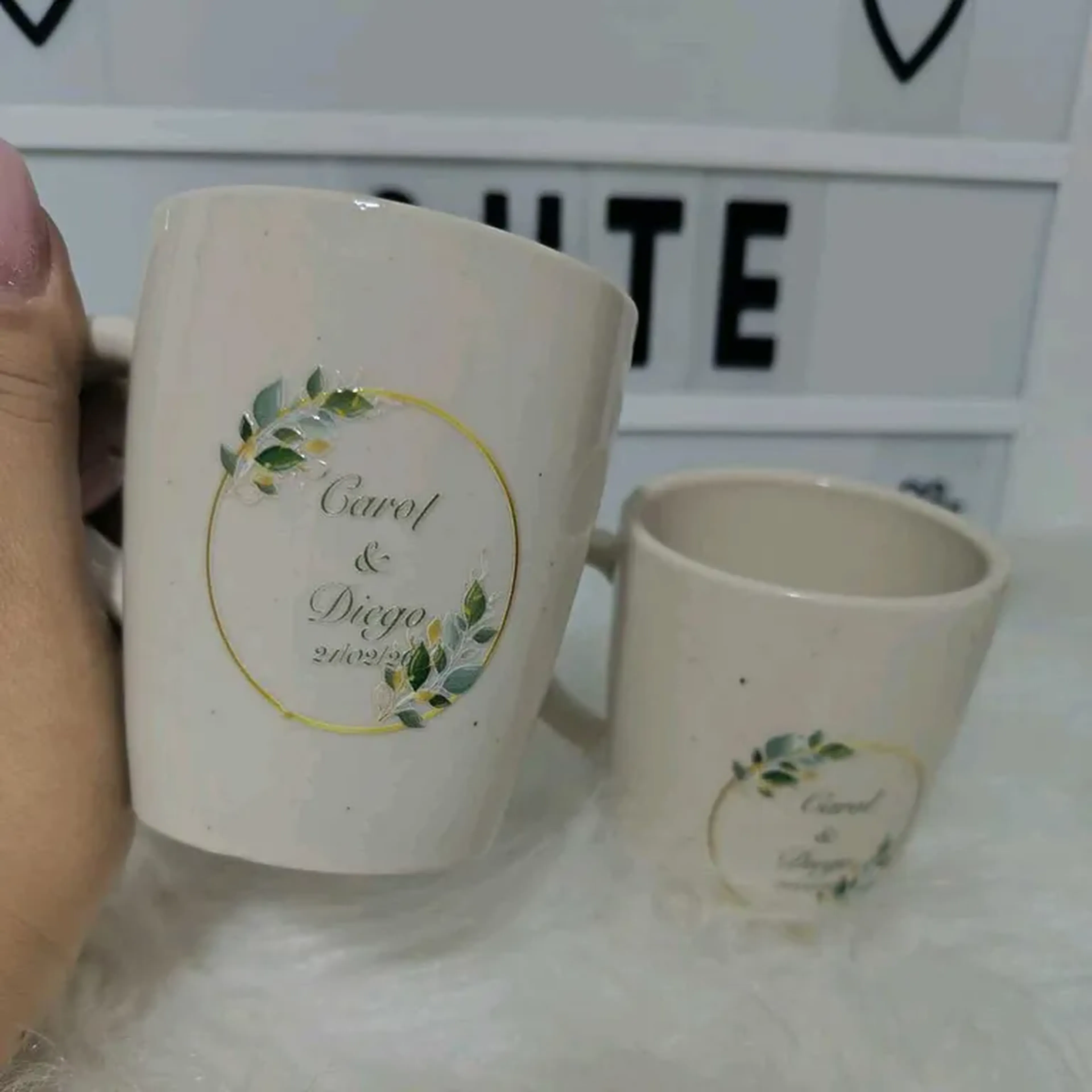 Canecas personalizadas com DTF imagem