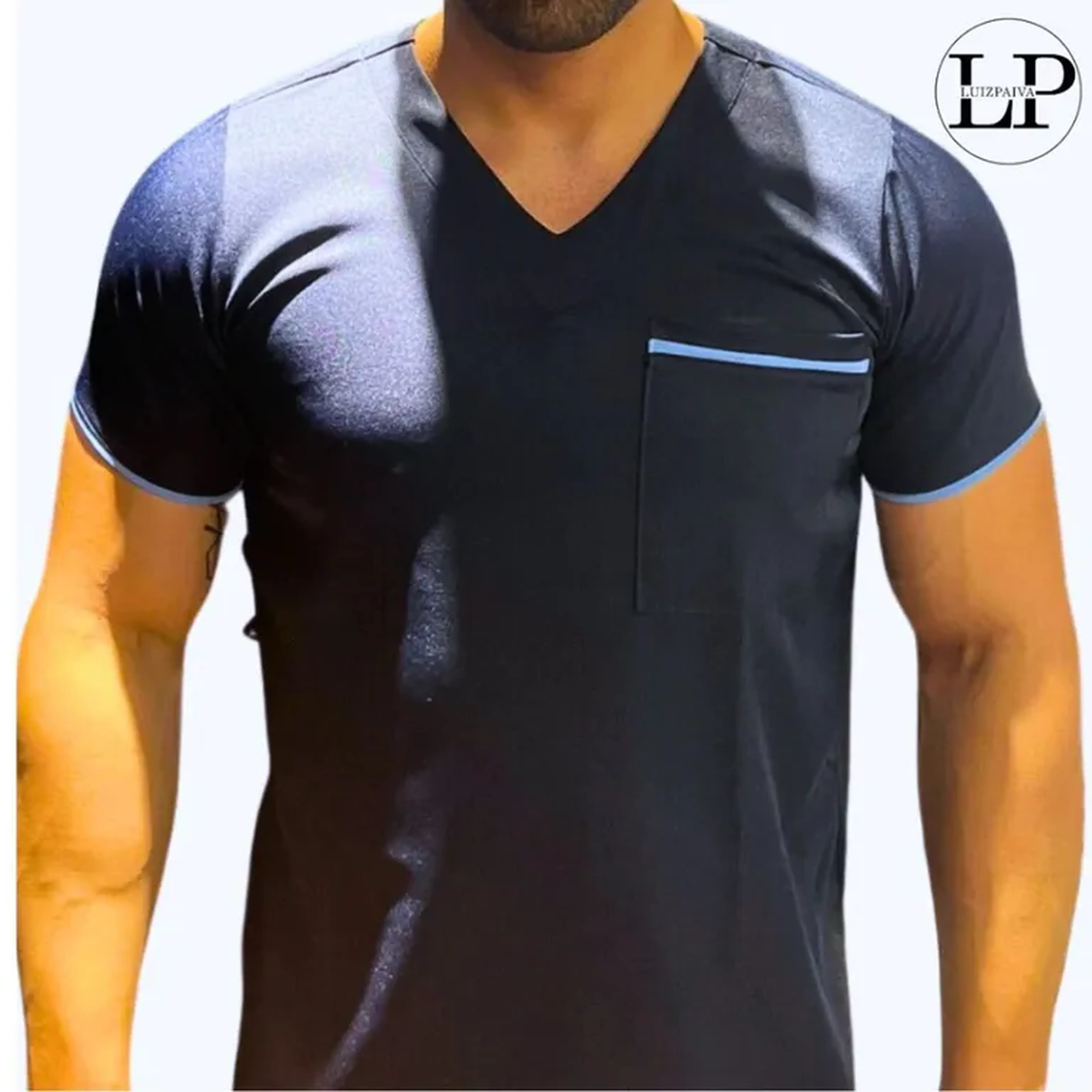 Scrub Masculino Luiz Azul Marinho imagem