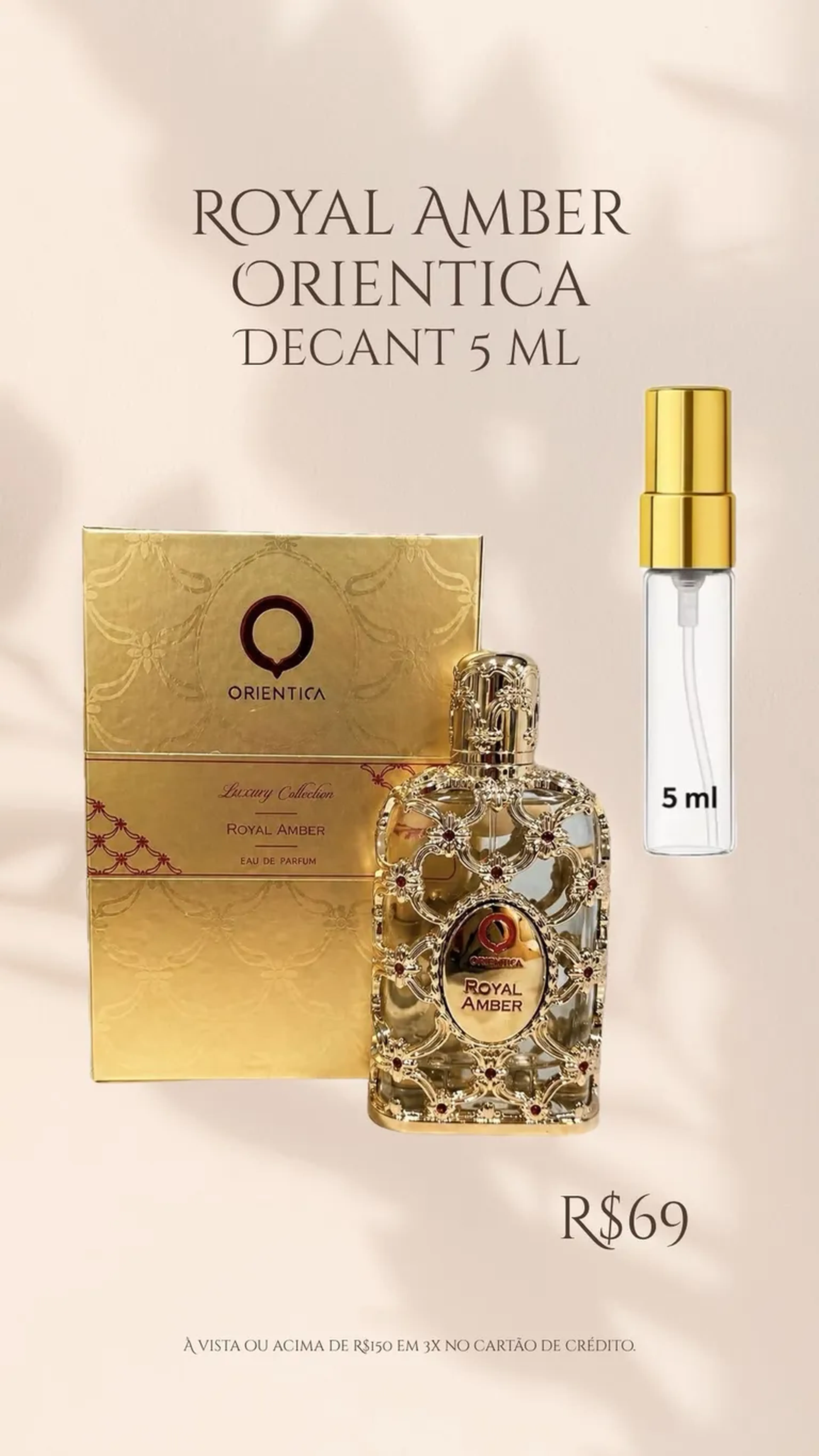 Perfume Royal Amber 5 ml imagem
